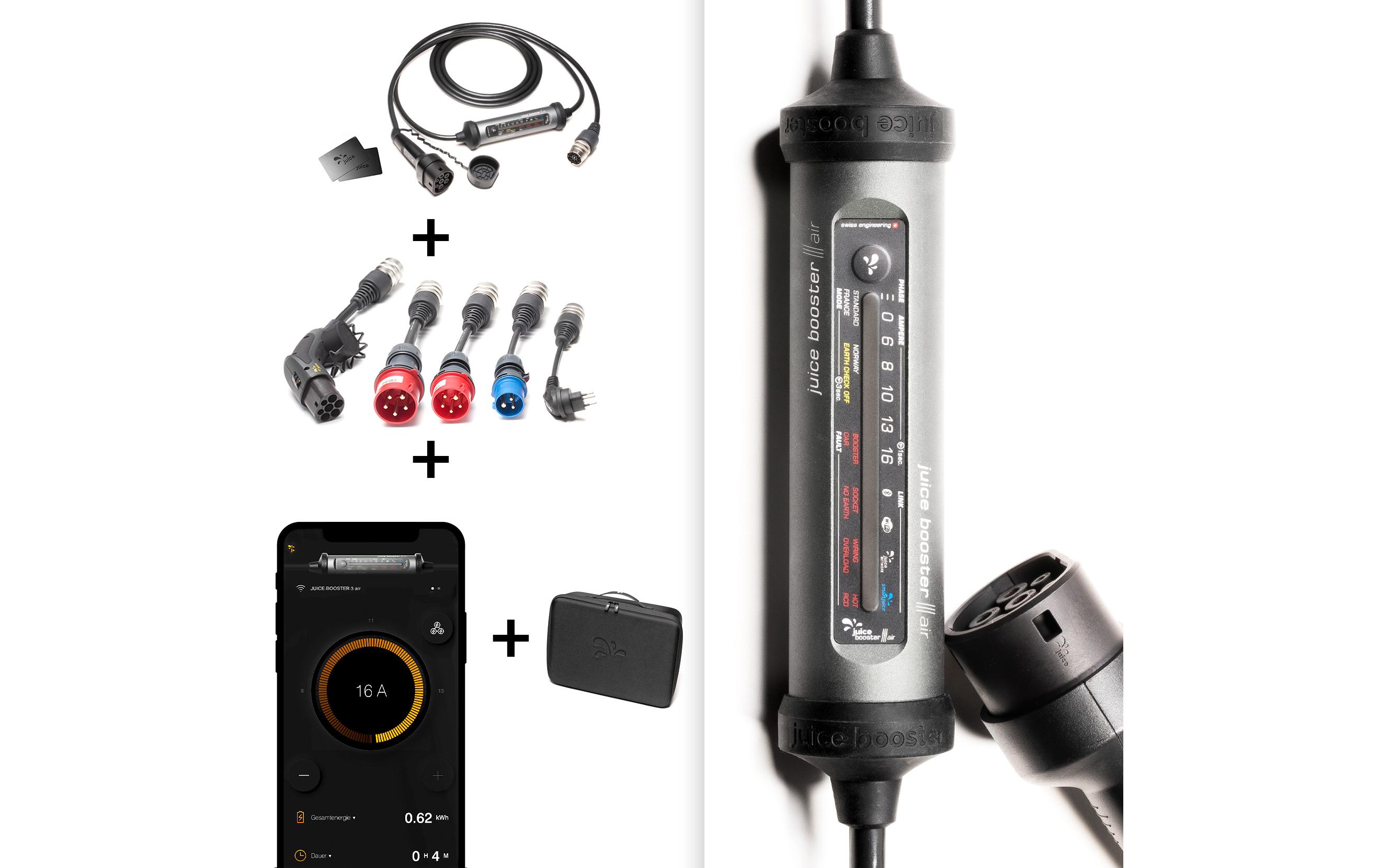 Juice Technology Mobile Wallbox JUICE BOOSTER 3 air Swiss Traveller Set Plus Juice Technology Mobile Wallbox JUICE BOOSTER 3 air Swiss Traveller Set Plus