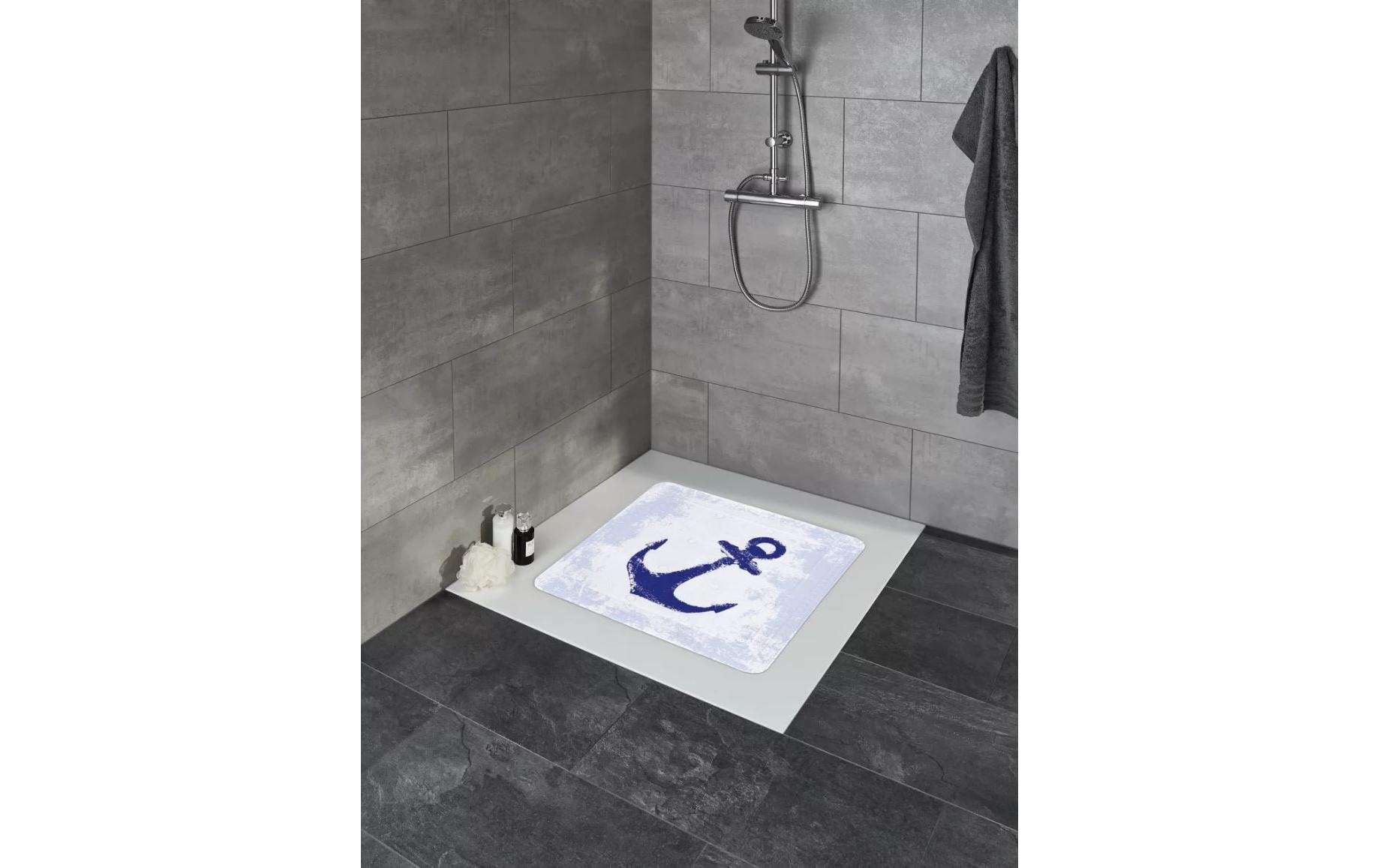 Kleine Wolke Duschwanneneinlage Anchor Blau/Weiss