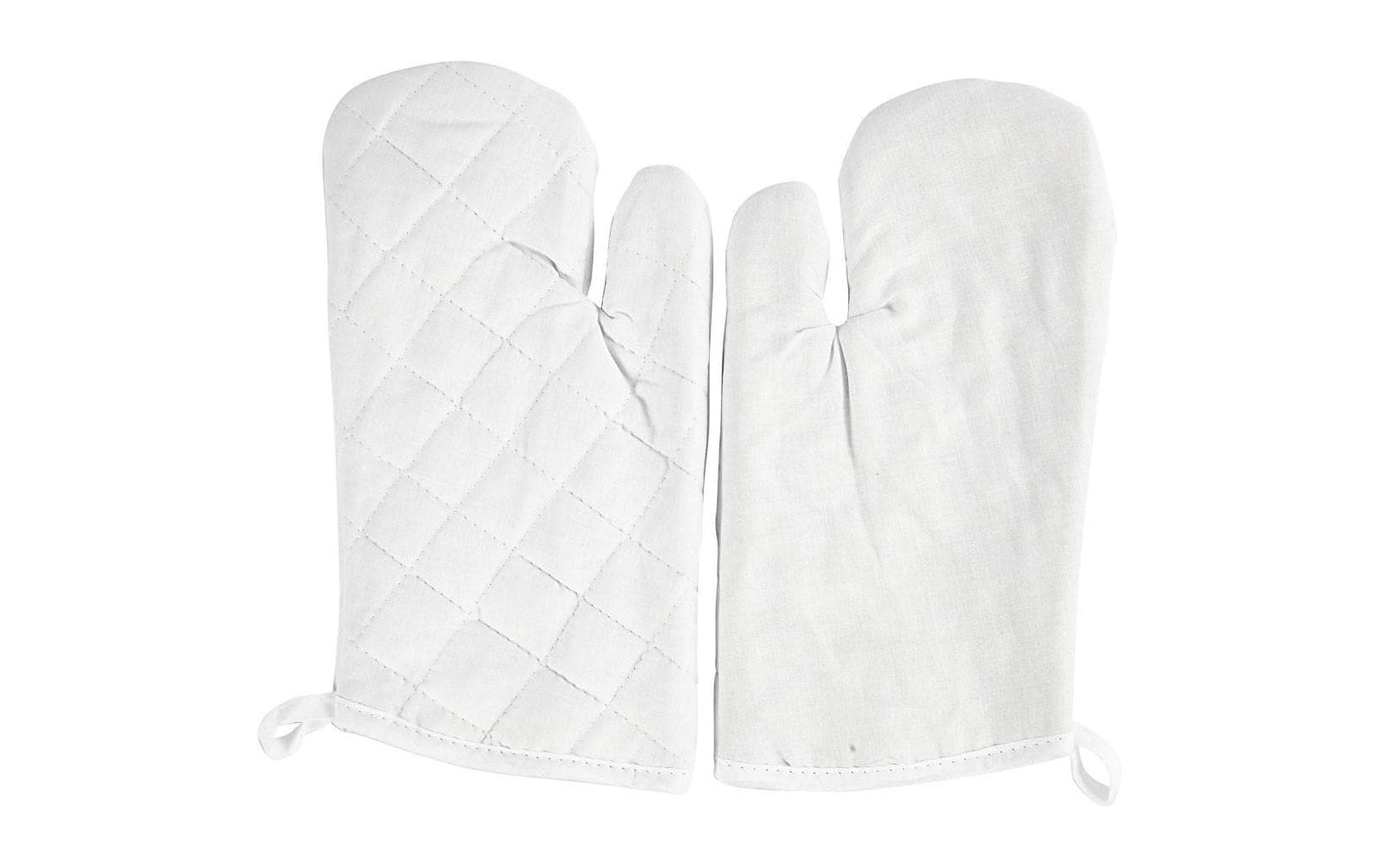 Creativ Company Grillhandschuh 18 x 28 cm 2 Stück, Weiss