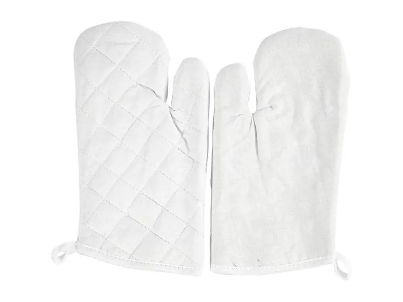 Creativ Company Grillhandschuh 18 x 28 cm 2 Stück, Weiss