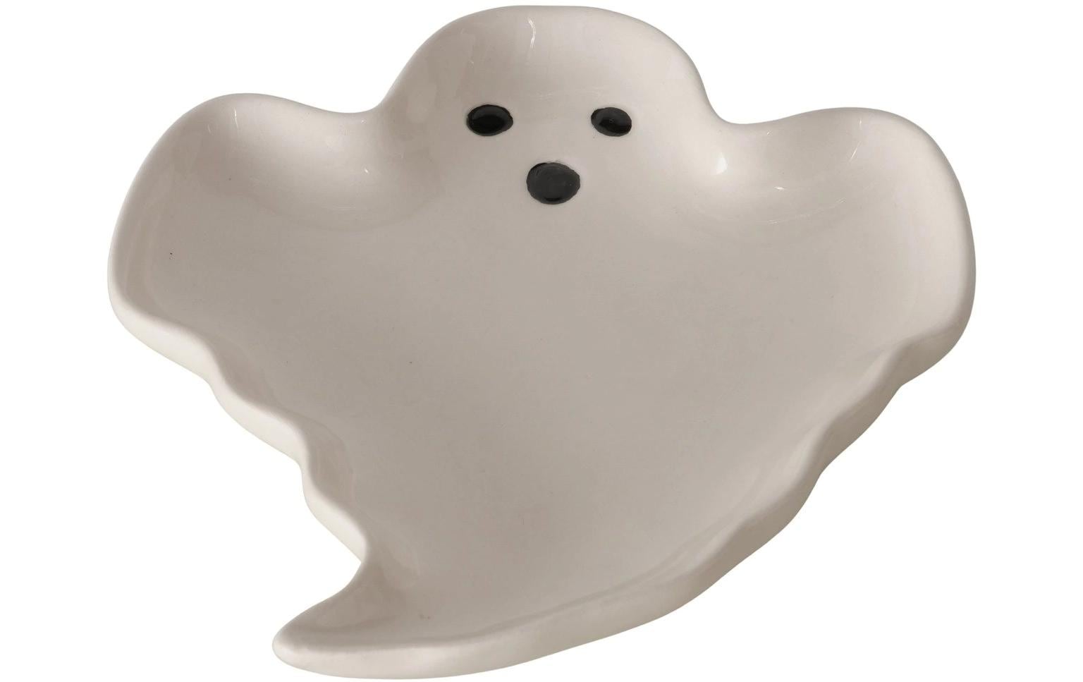 Boltze Aufsteller Teller Spooky Keramik, 20 x 16 x 2.5 cm