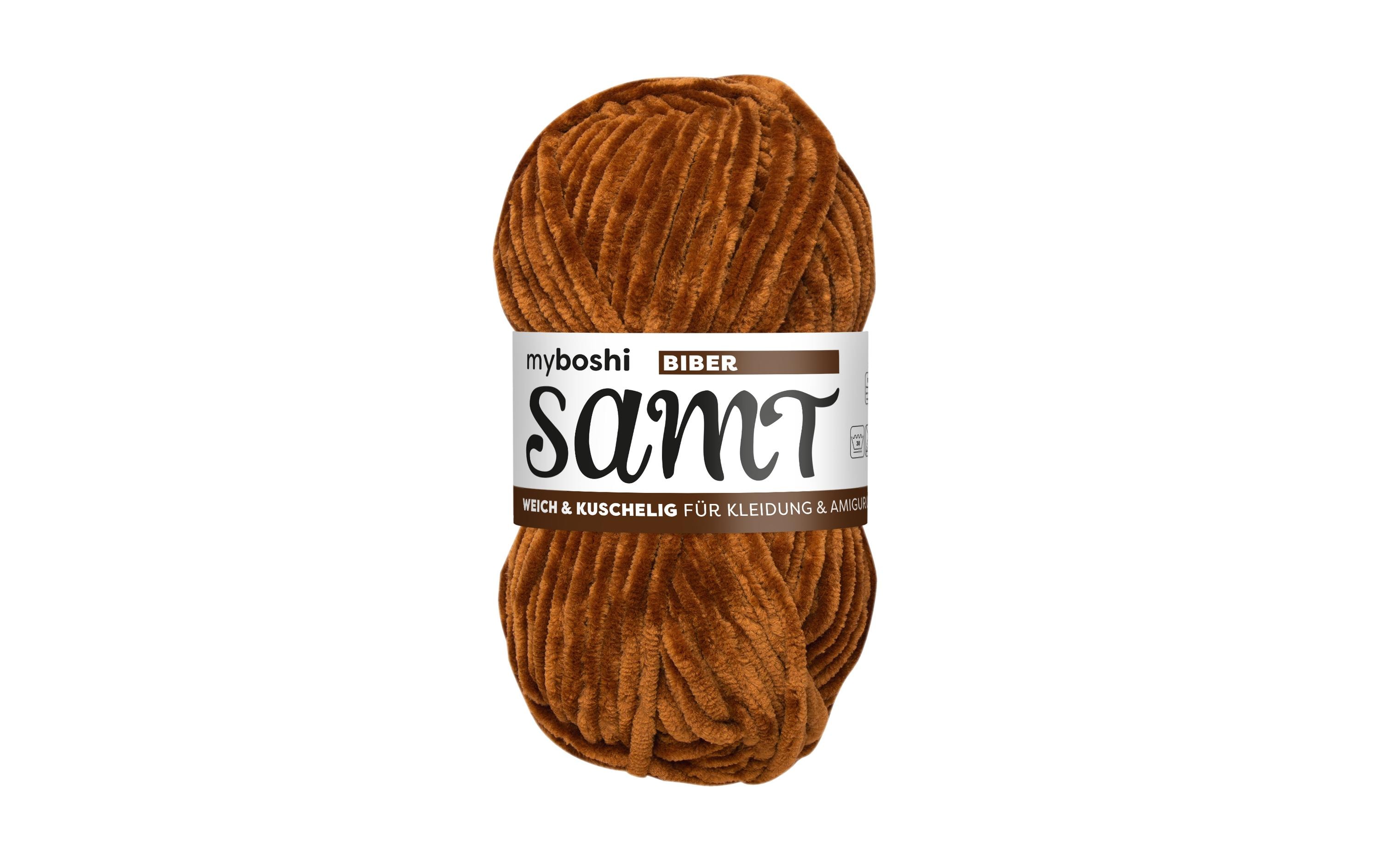 myBoshi Wolle Chenille Samt Biber 100 g, 100 m