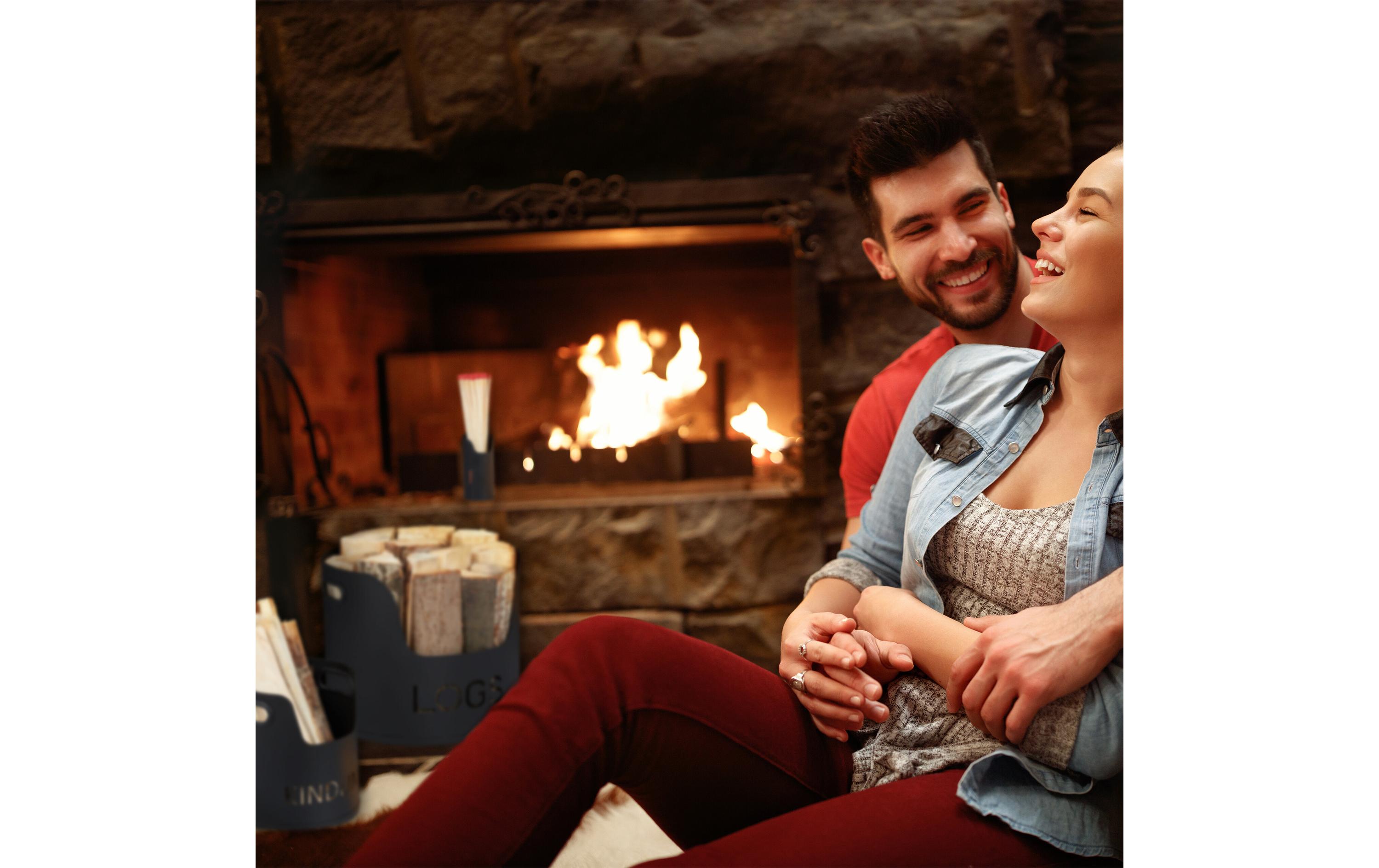 relaxdays Kaminholzkorb