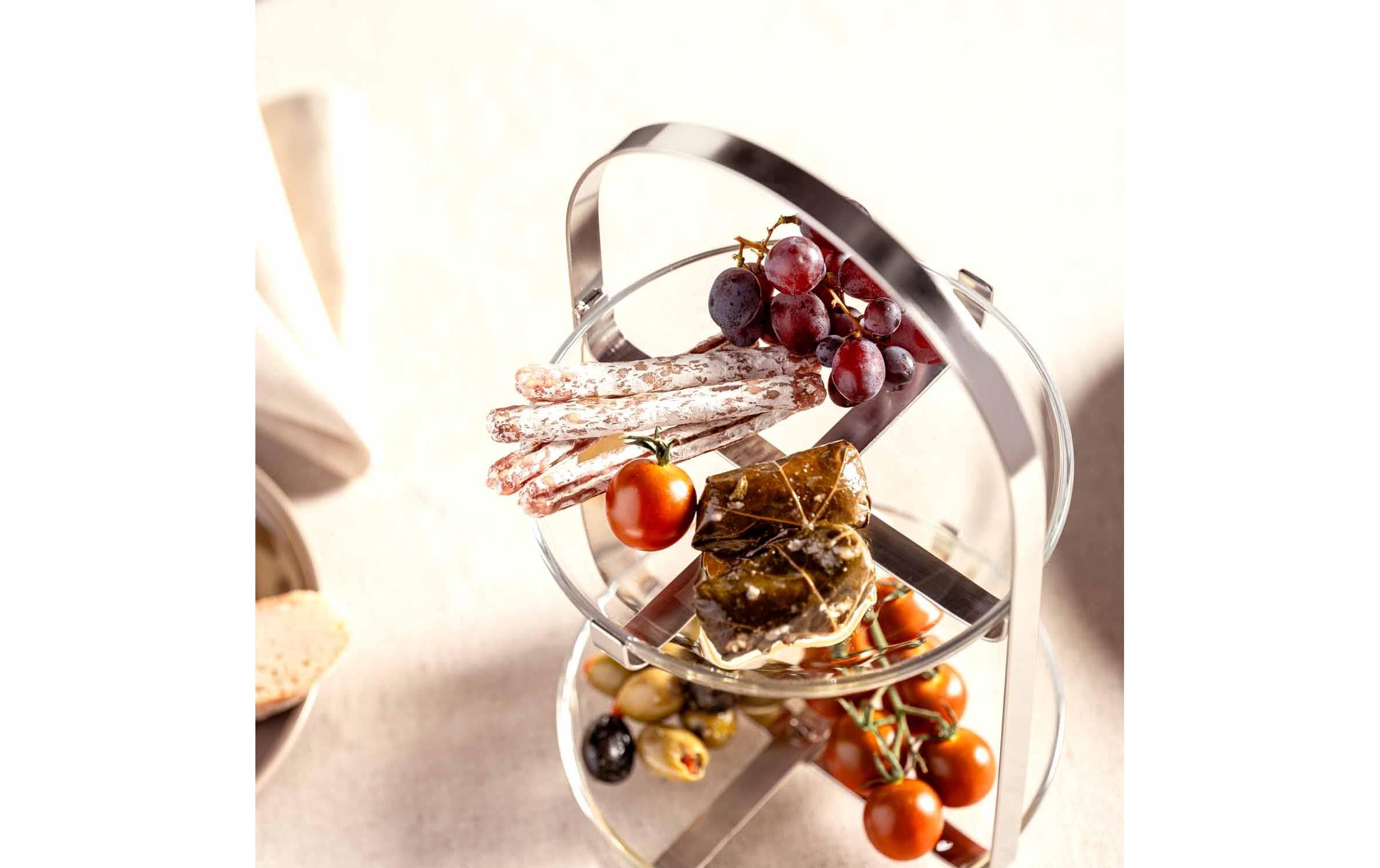 Leonardo Etagere Cucina 2-teilig, Silber