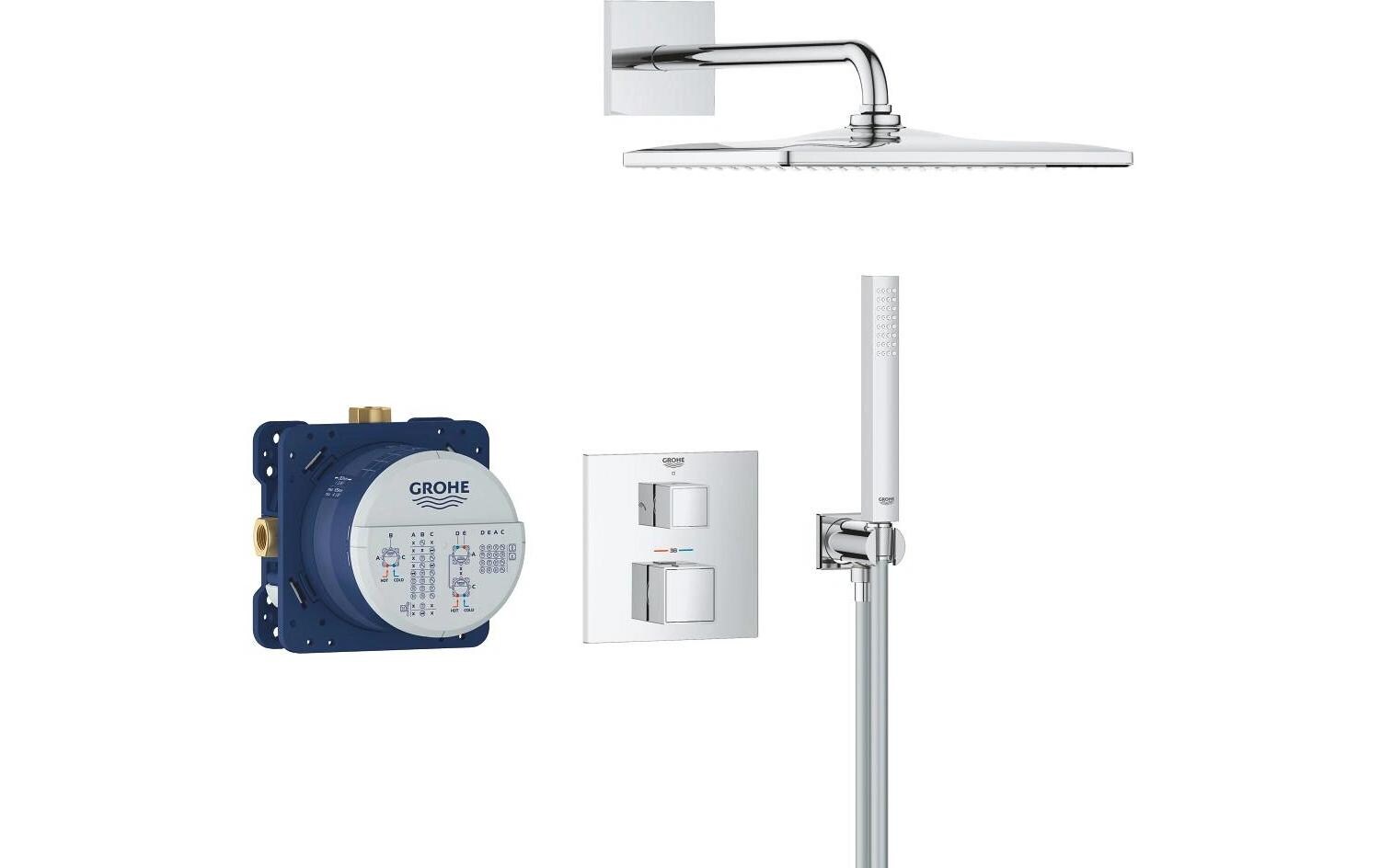 GROHE Precision Cube Unterputz, mit Thermostatarmatur, Chrom