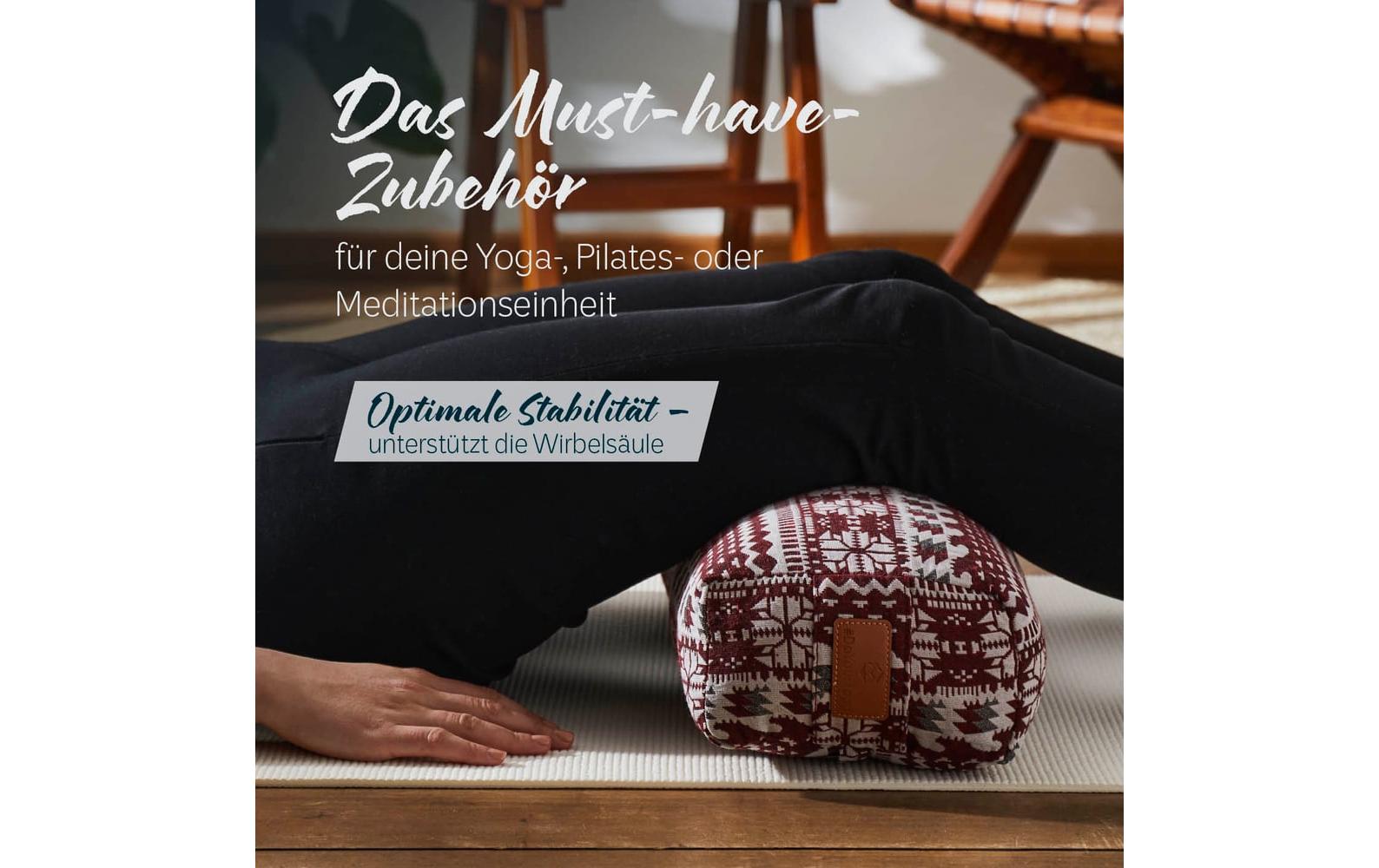 DoYourYoga Yoga-Bolster Paravati Weiss/Rot