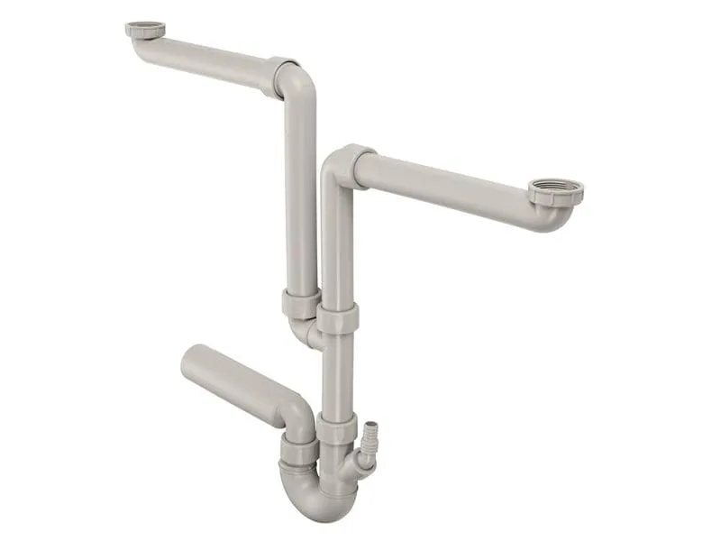 Geberit Spültisch-Garnitur grau / 2-teilig 2-teilig Grau Ø 56 mm Geberit Spültisch-Garnitur grau / 2-teilig 2-teilig Grau Ø 56 mm