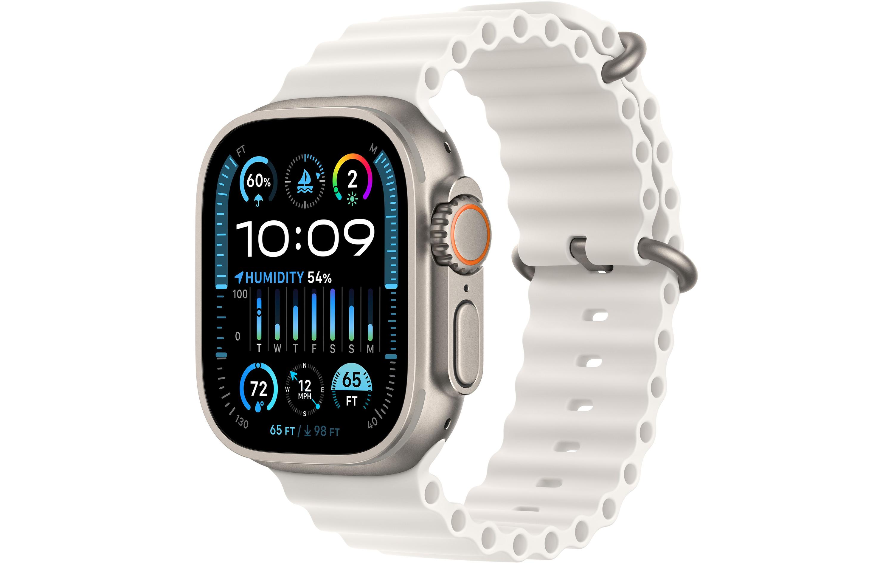 Apple Watch Ultra 2 Ocean Band Weiss