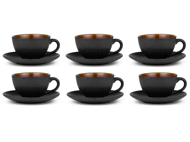 Bitz Kaffeetasse 240 ml, 6 Stück, Braun/Schwarz Bitz Kaffeetasse 240 ml, 6 Stück, Braun/Schwarz