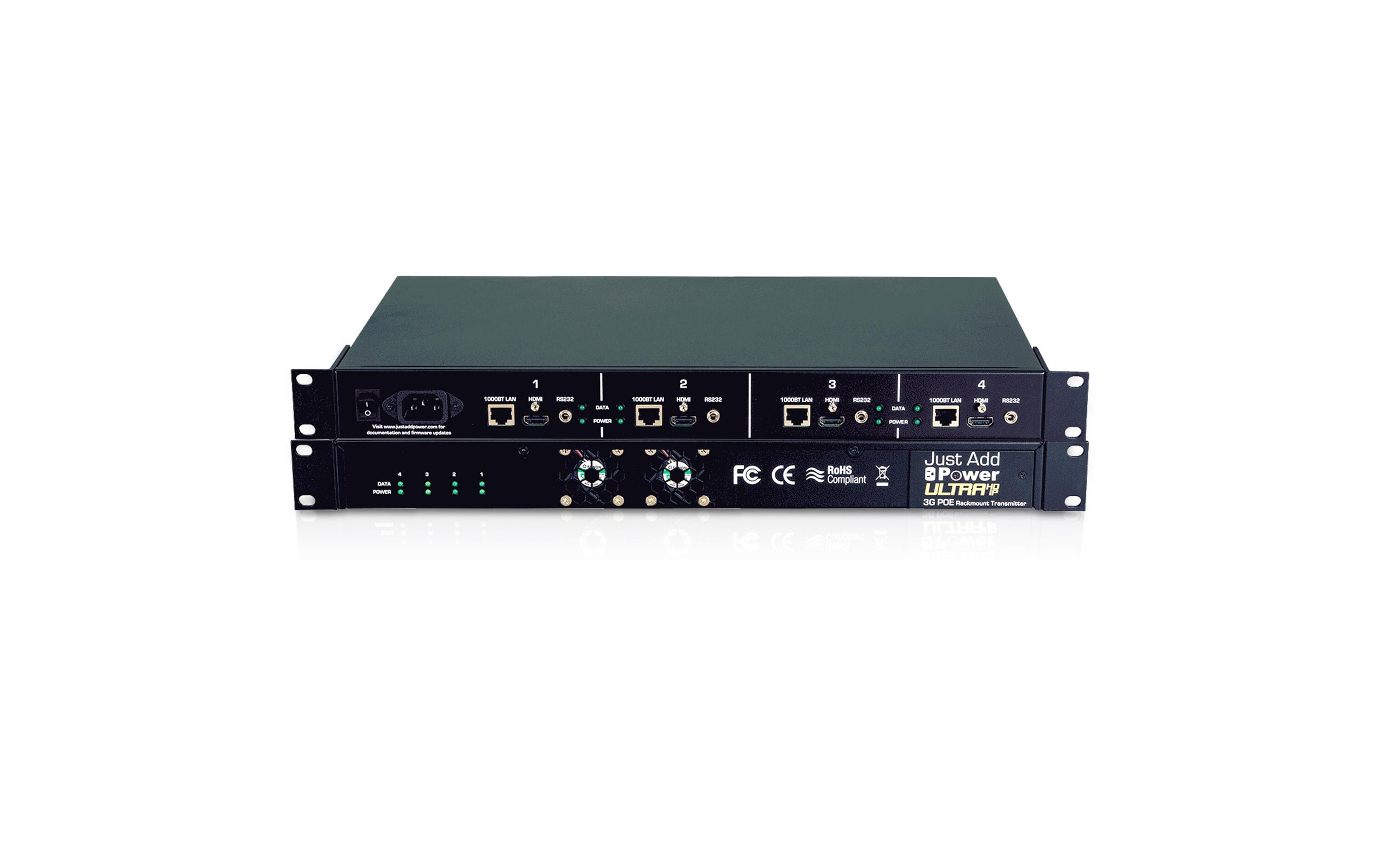 JUSTADDPOWER IP Transmitter VBS-HDIP-747POE Rack, 4-fach, PoE, 4K