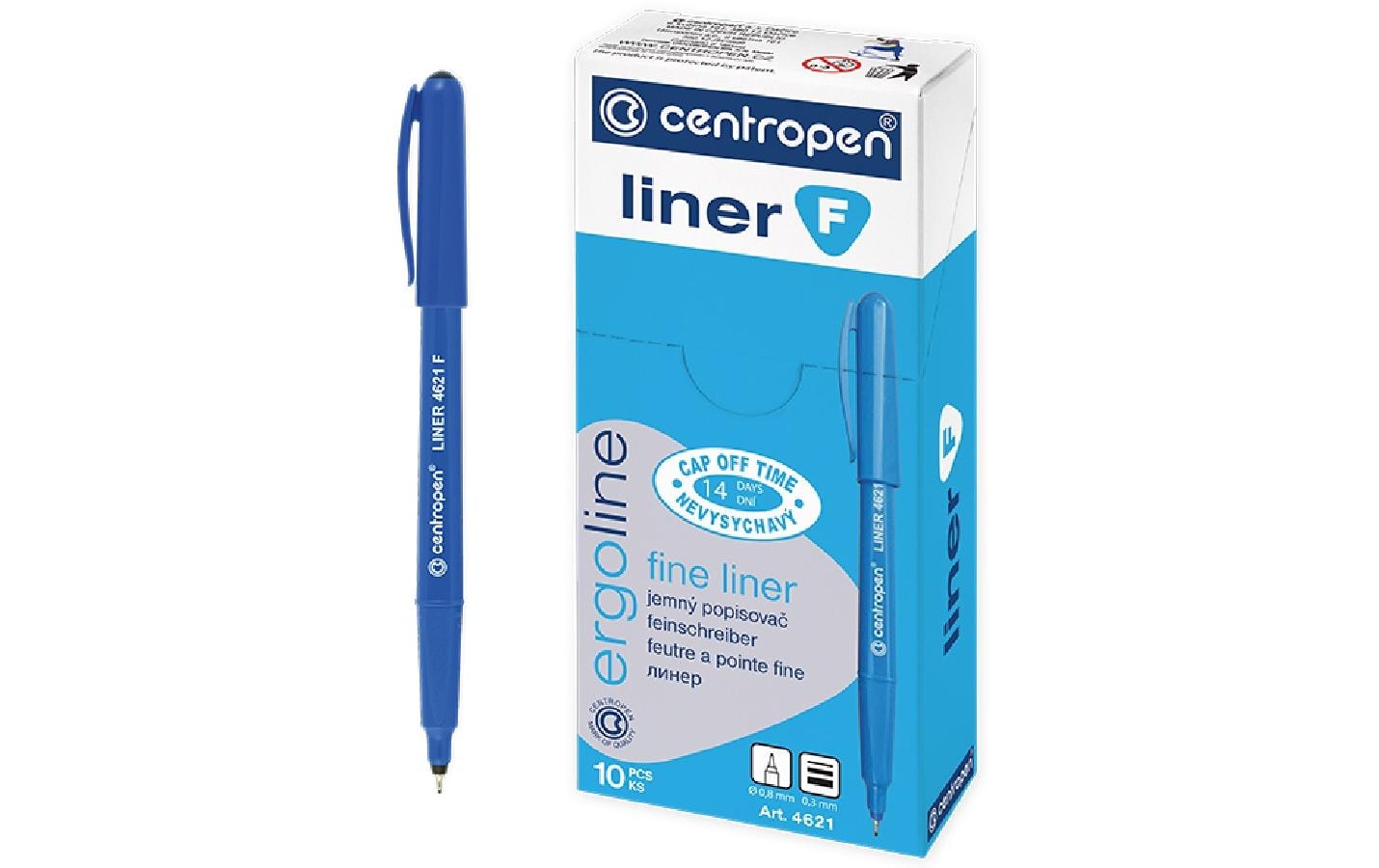 Büromaterial Fineliner Office Focus 10 Stück, Schwarz