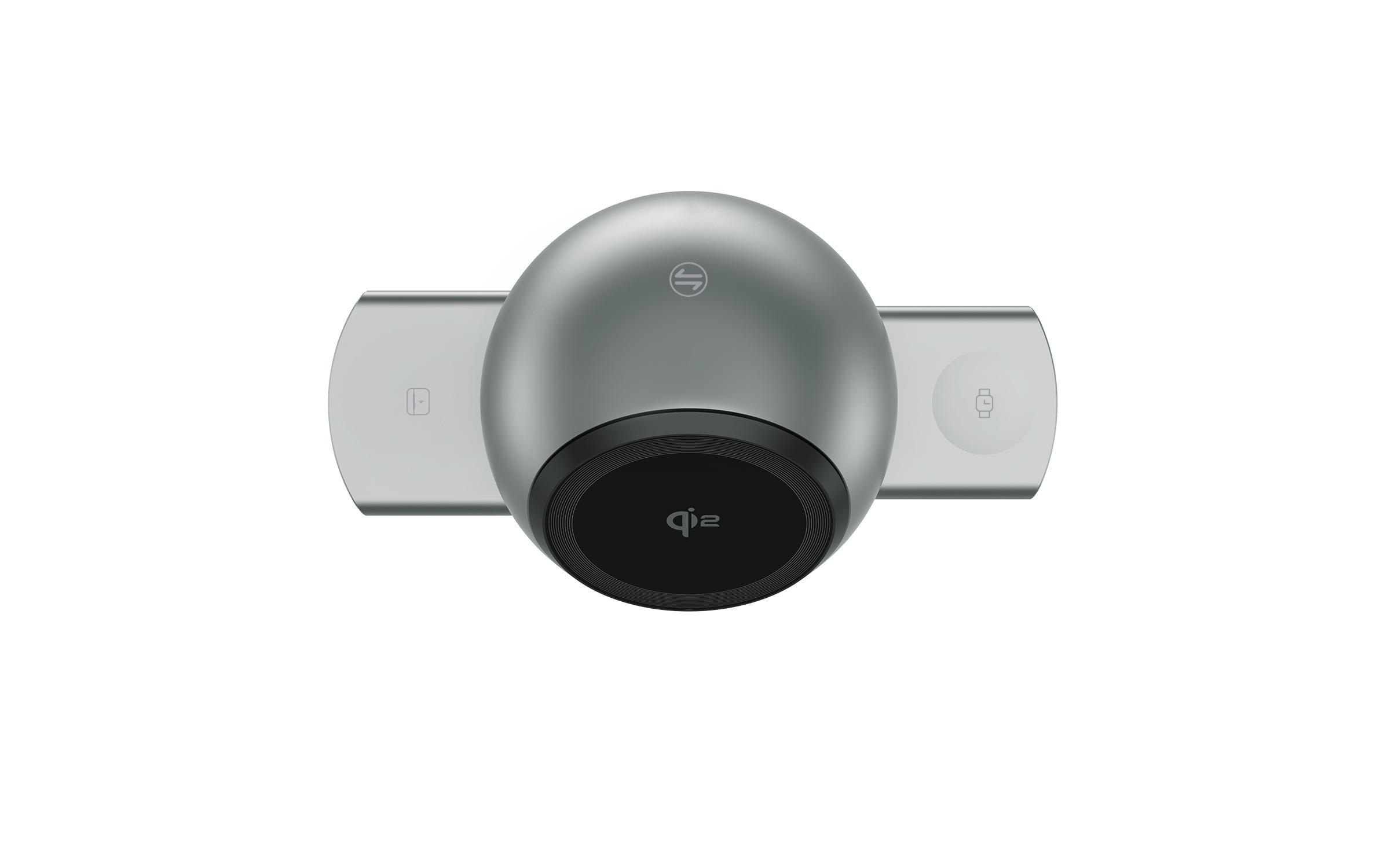 4smarts Wireless Charger 3-in-1 ChargeBot Sound Spacegrau