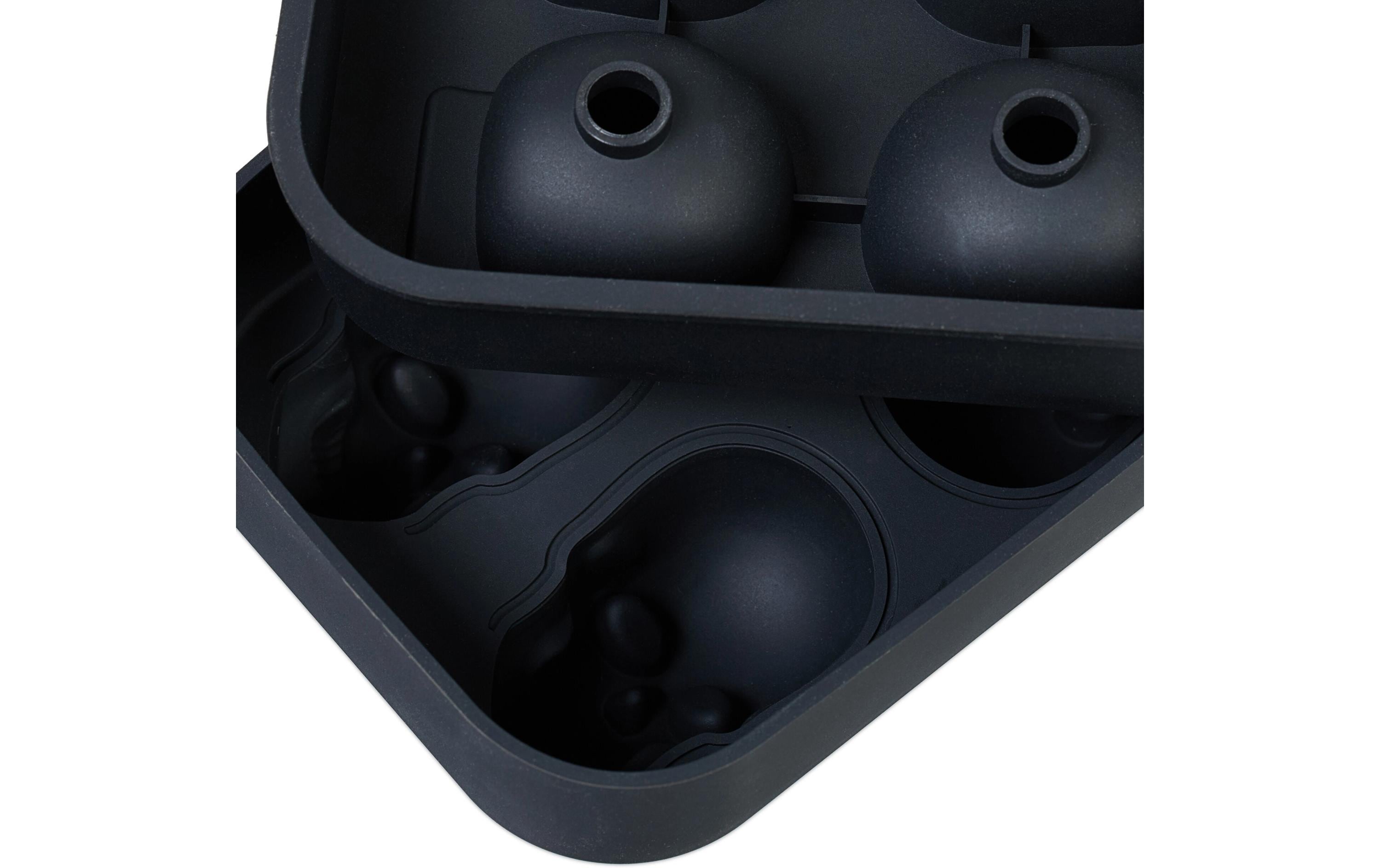 relaxdays Eiswürfelform Totenkopf 2 Stück, Schwarz