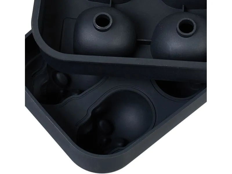 relaxdays Eiswürfelform Totenkopf 2 Stück, Schwarz