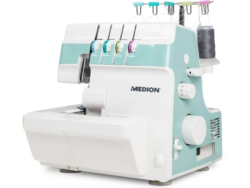 Medion Nähmaschine Life Overlock SO90 Weiss/Türkis