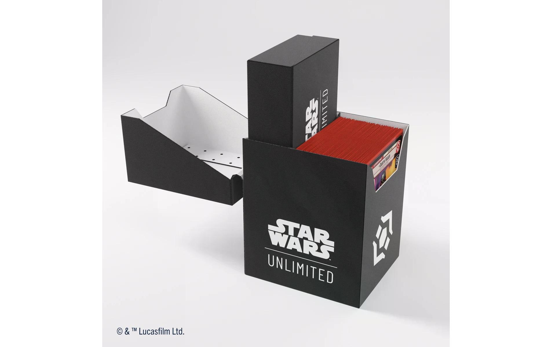 Asmodée Kartenbox Star Wars: Unlimited Soft Crate schwarz / weiss