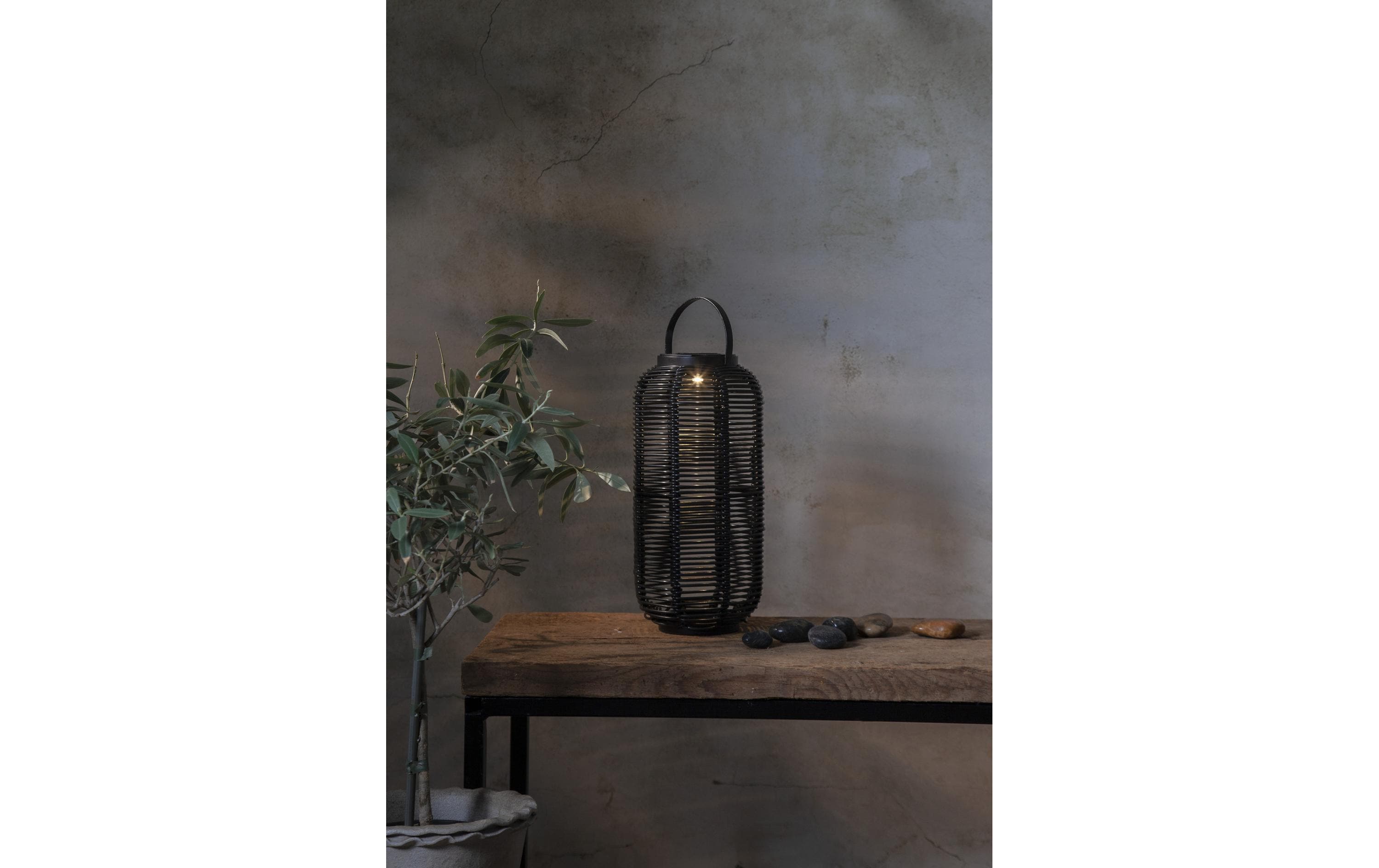 Star Trading Laterne Solar Runda, 30 cm, Schwarz