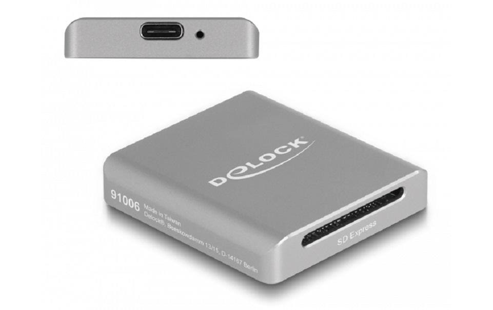 Delock Card Reader Extern USB-C für SD Express-Speicherkarten