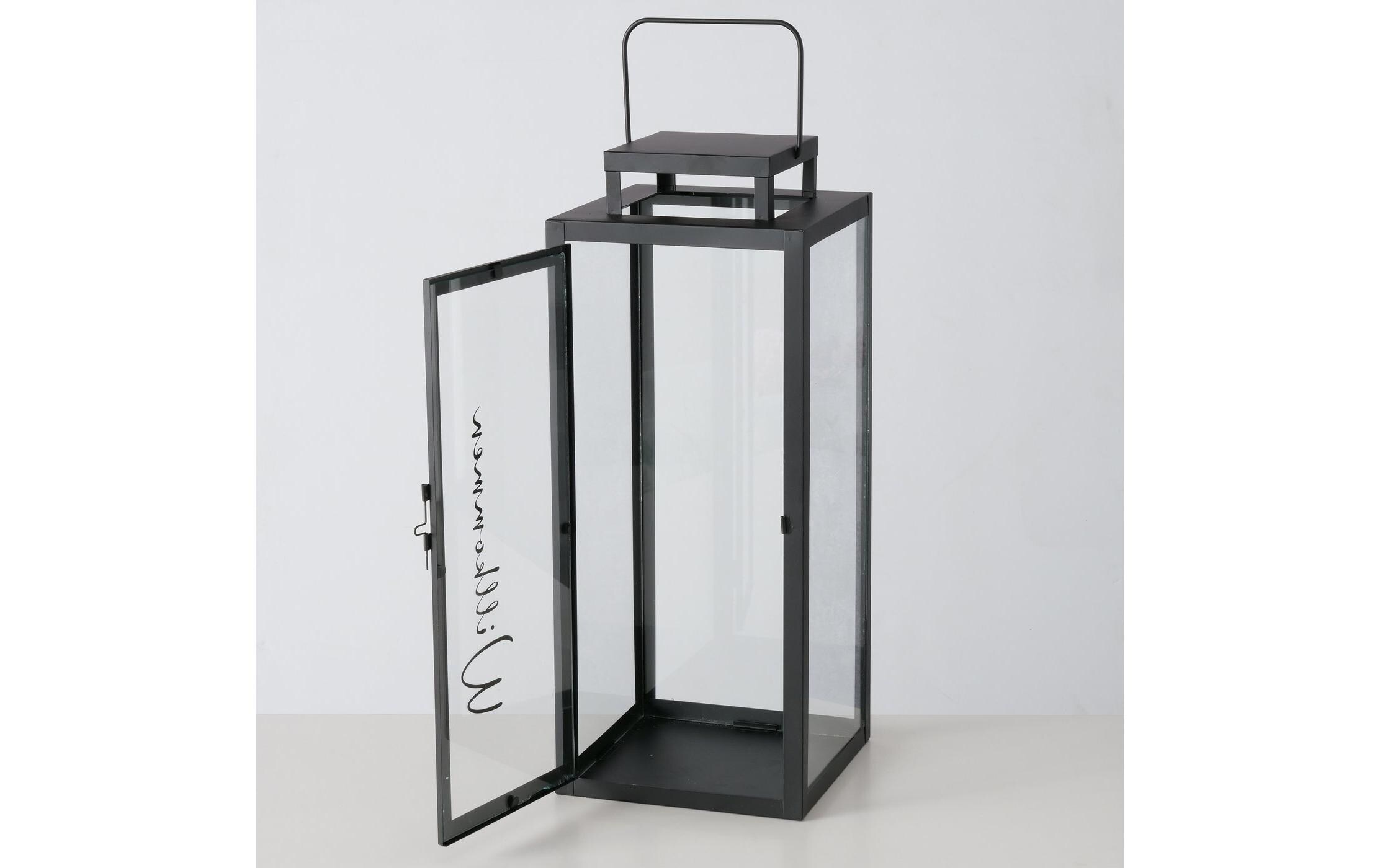 Boltze Laterne Berlin 2-teilig, 40 cm/50 cm, Schwarz