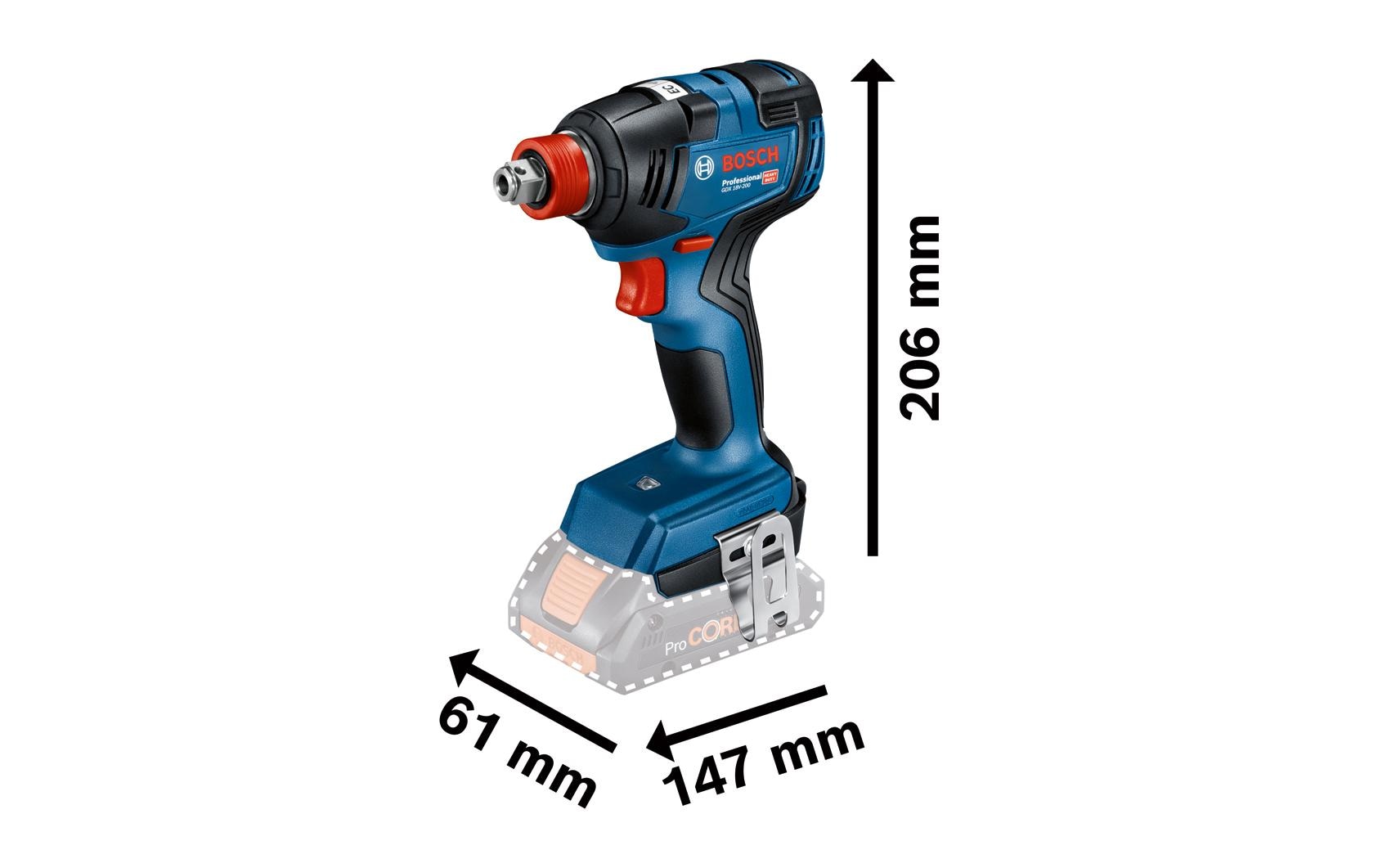 Bosch Professional Akku-Drehschlagschrauber GDX 18 V-200 + GSR 18 V-55 Bosch Professional Akku-Drehschlagschrauber GDX 18 V-200 + GSR 18 V-55
