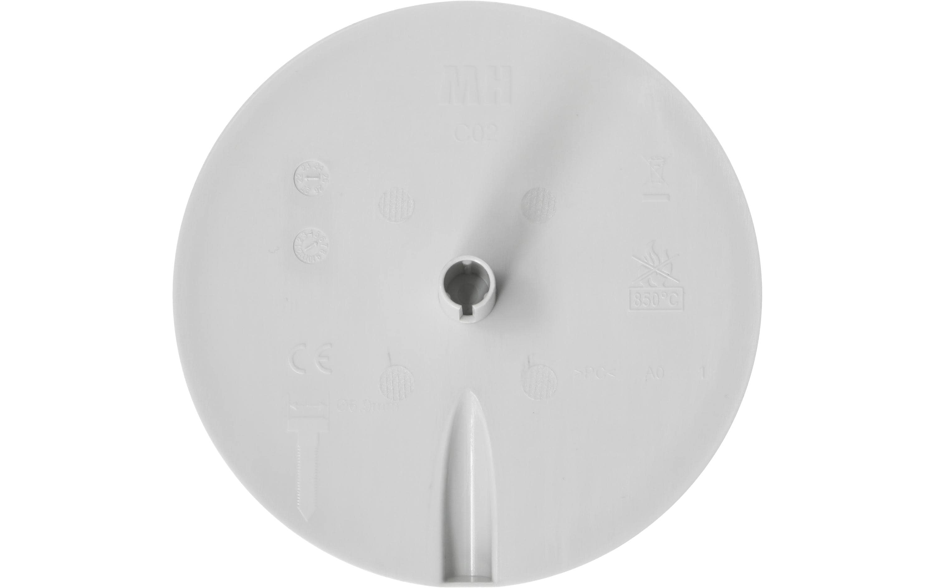 Max Hauri Deckenrosette Rund, Flach, Federbügel, Kabeleinführung