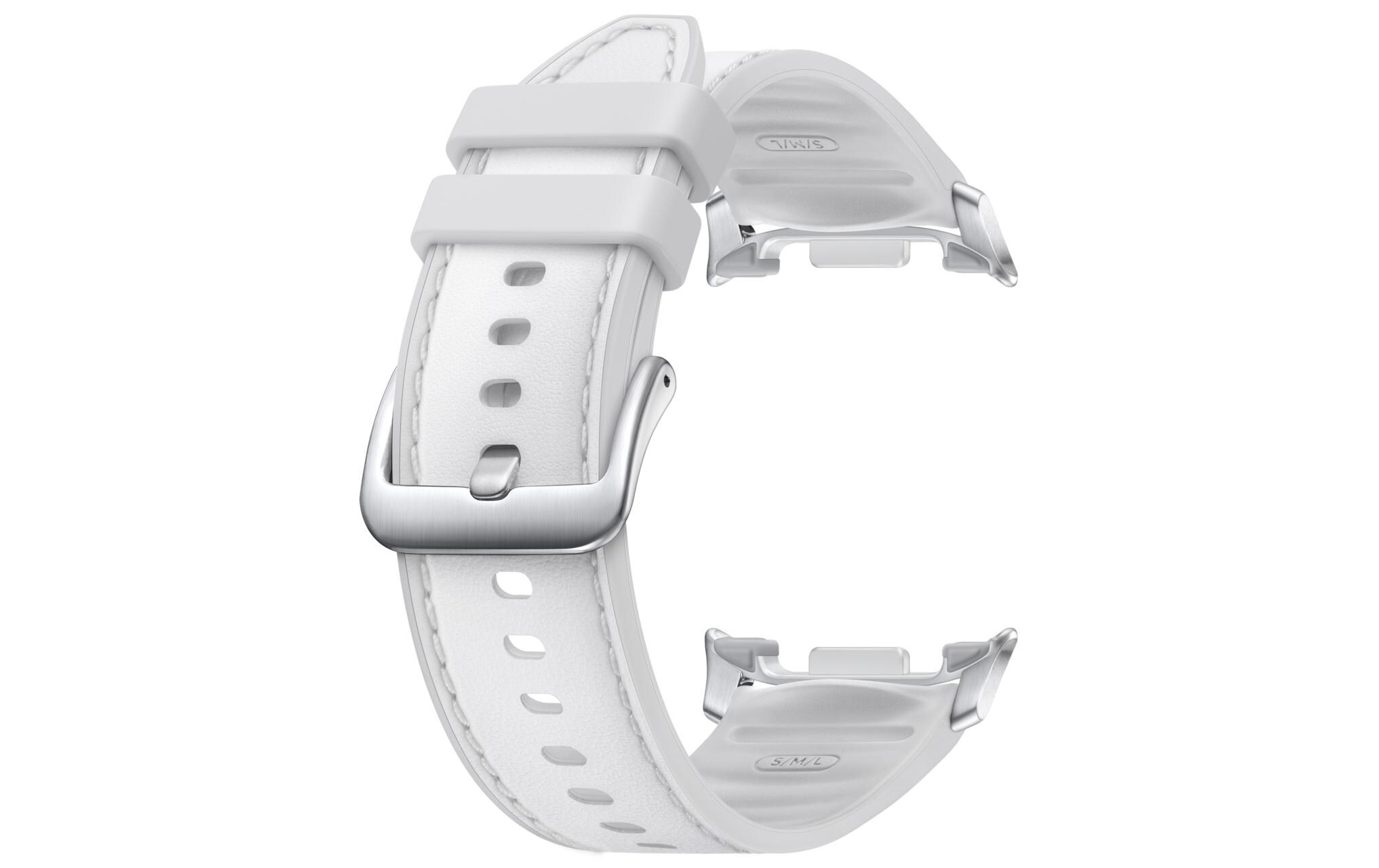 Samsung Hybrid Eco Leather Band S/M/L Watch8 Weiss