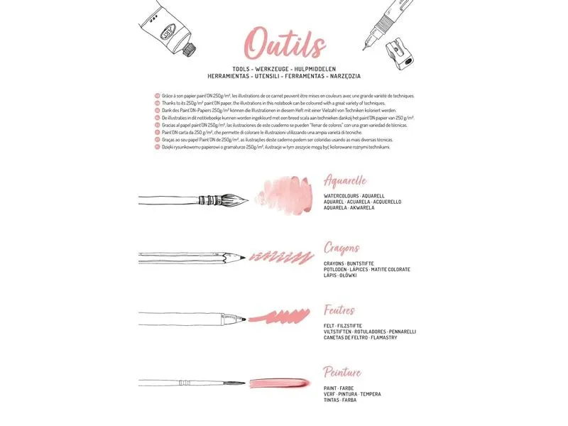 Clairefontaine Malblock Odelia Frauen A4, 20 Blatt, 6 Motive Clairefontaine Malblock Odelia Frauen A4, 20 Blatt, 6 Motive