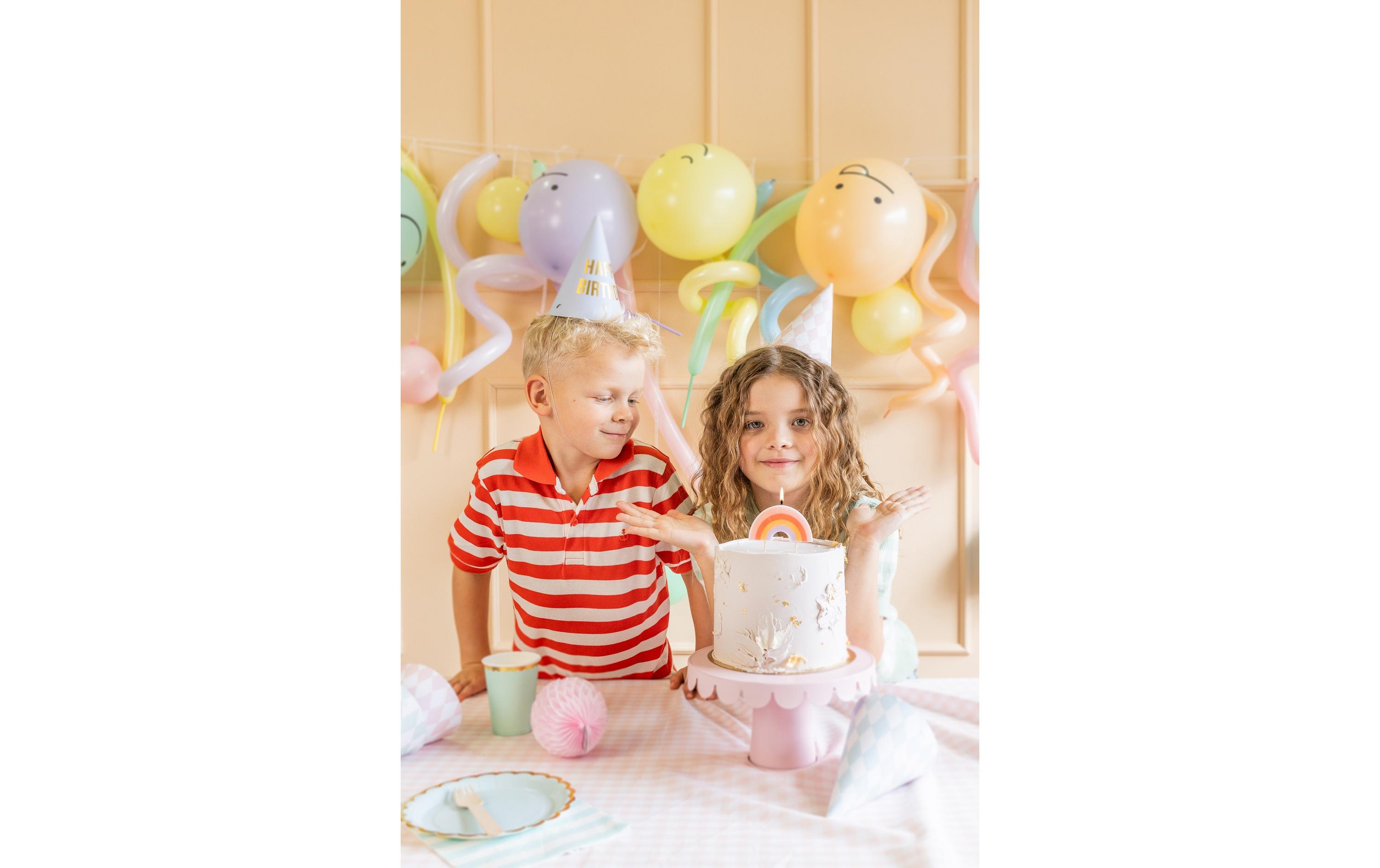 Partydeco Kerze Regenbogen, 4.5 cm, 1 Stück