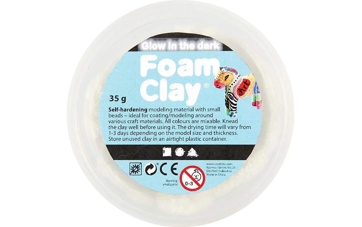 Creativ Company Modelliermasse Foam Clay 35 g Fluoreszierend Weiss Creativ Company Modelliermasse Foam Clay 35 g Fluoreszierend Weiss