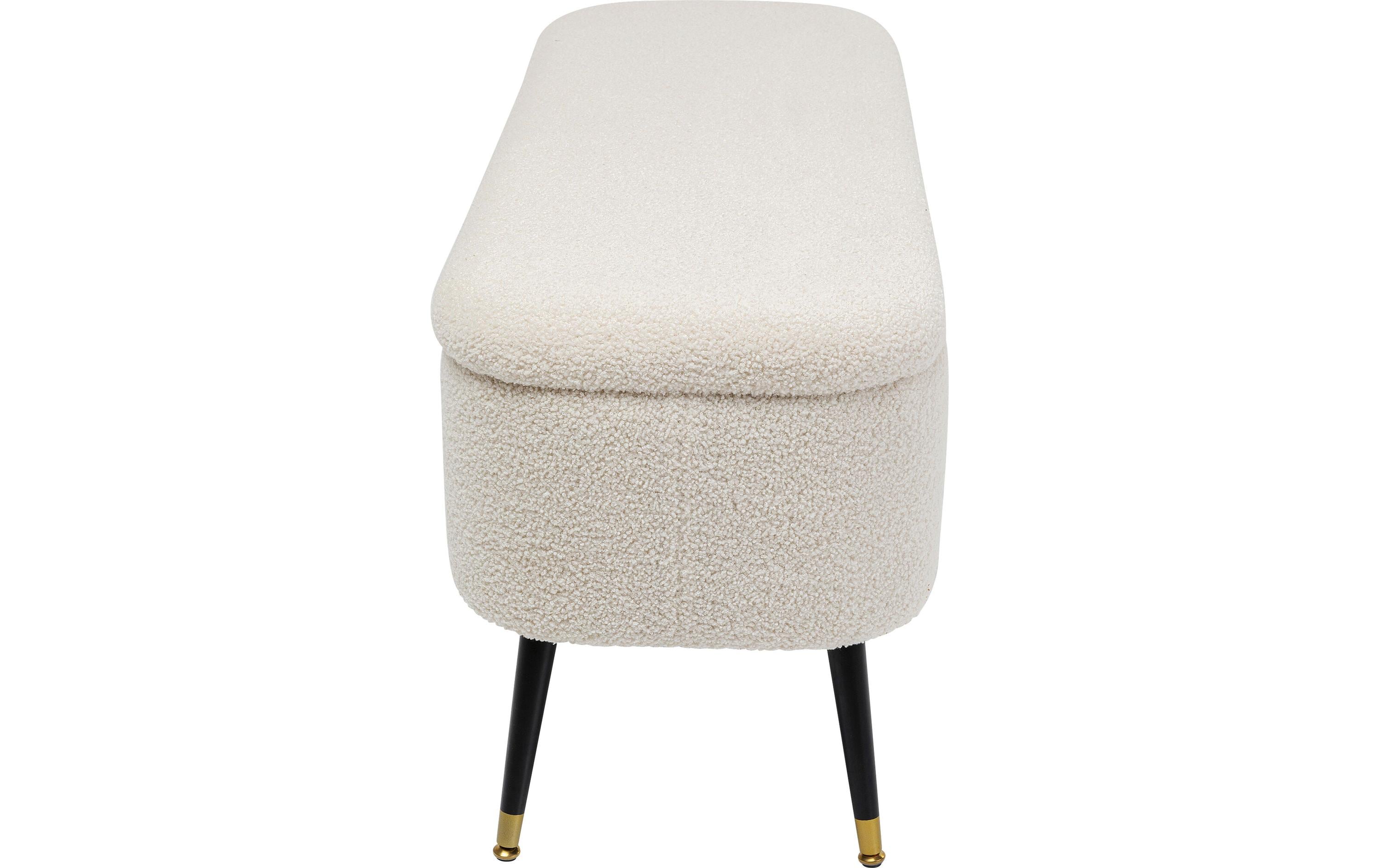 Kare Sitztruhe Rico 109 cm, Weiss