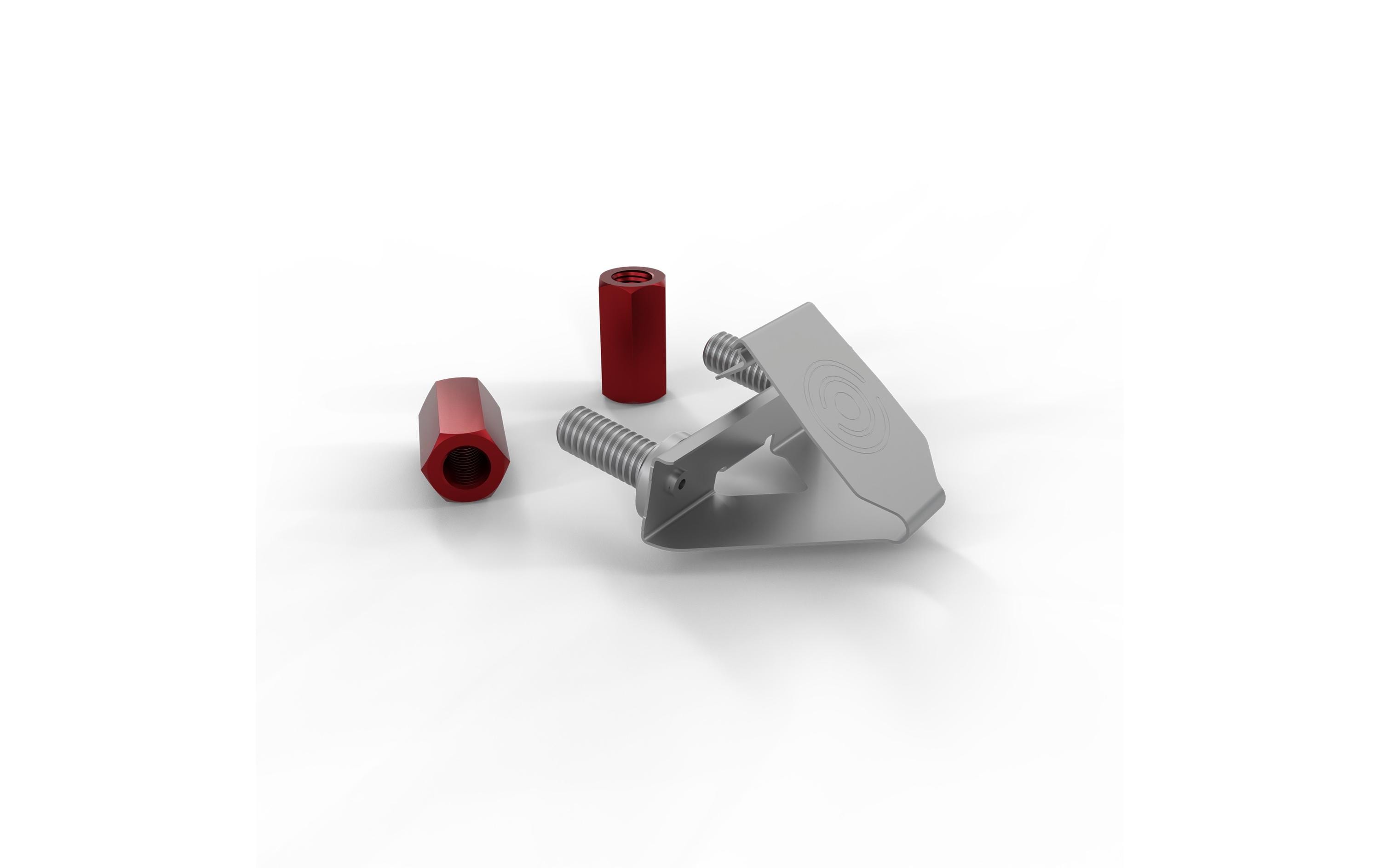 Patchbox Rack Zubehör /dev/mount (Bolzen Rot) 50-Pack