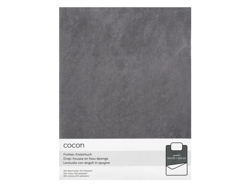 COCON Fixleintuch 140-160 x 200 cm, Graphit COCON Fixleintuch 140-160 x 200 cm, Graphit