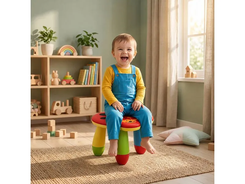 relaxdays Kinderhocker Marienkäfer, 25 x 32 cm, Mehrfarbig relaxdays Kinderhocker Marienkäfer, 25 x 32 cm, Mehrfarbig