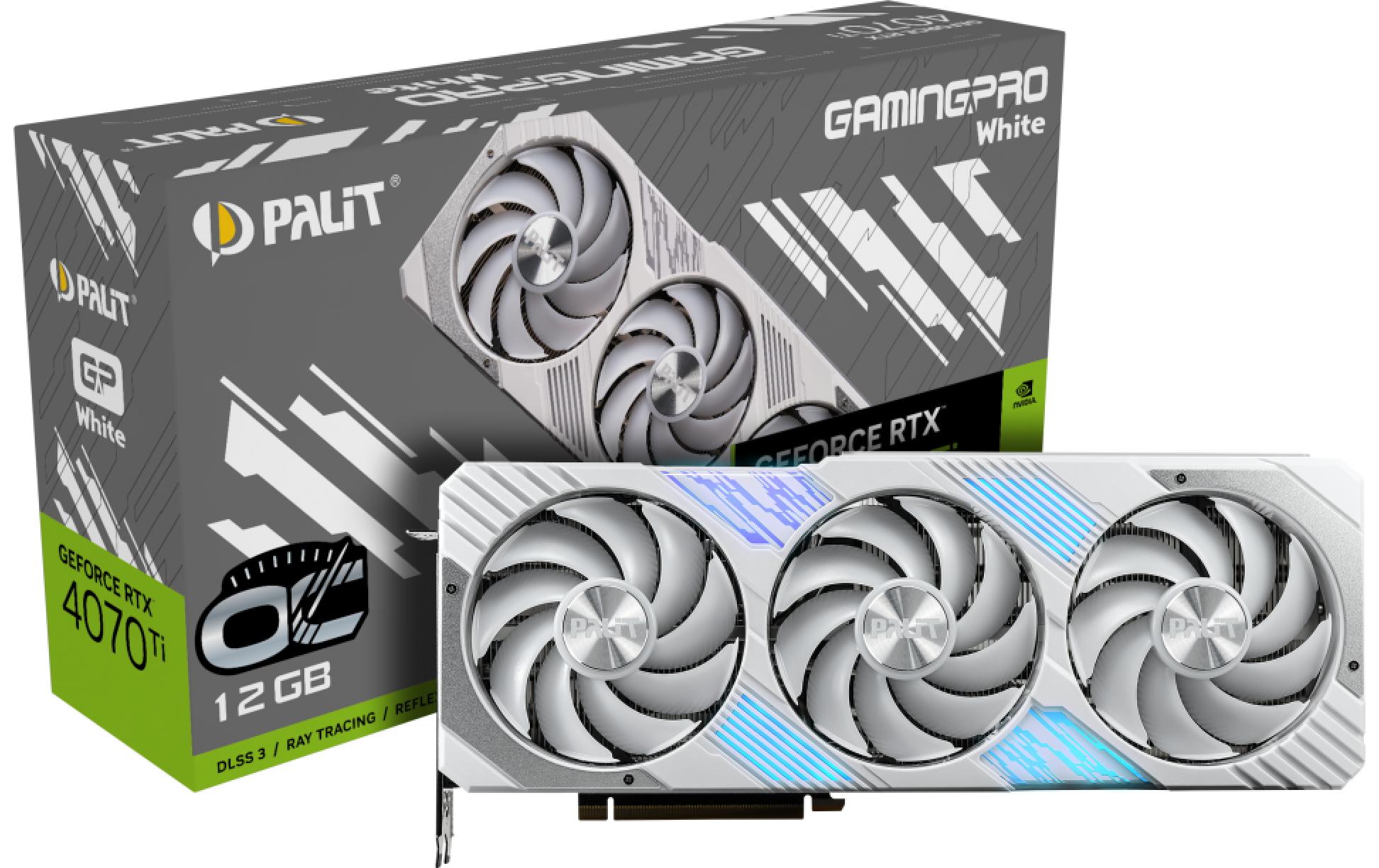 Palit Grafikkarte GeForce RTX 4070 Ti GamingPro White OC 12 GB