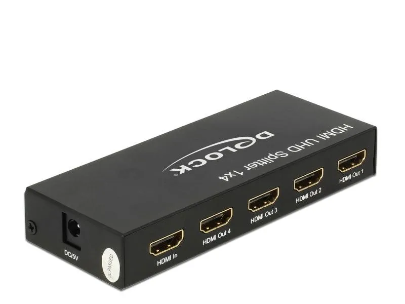 Delock 4-Port Signalsplitter HDMI - HDMI 4K/60Hz Delock 4-Port Signalsplitter HDMI - HDMI 4K/60Hz