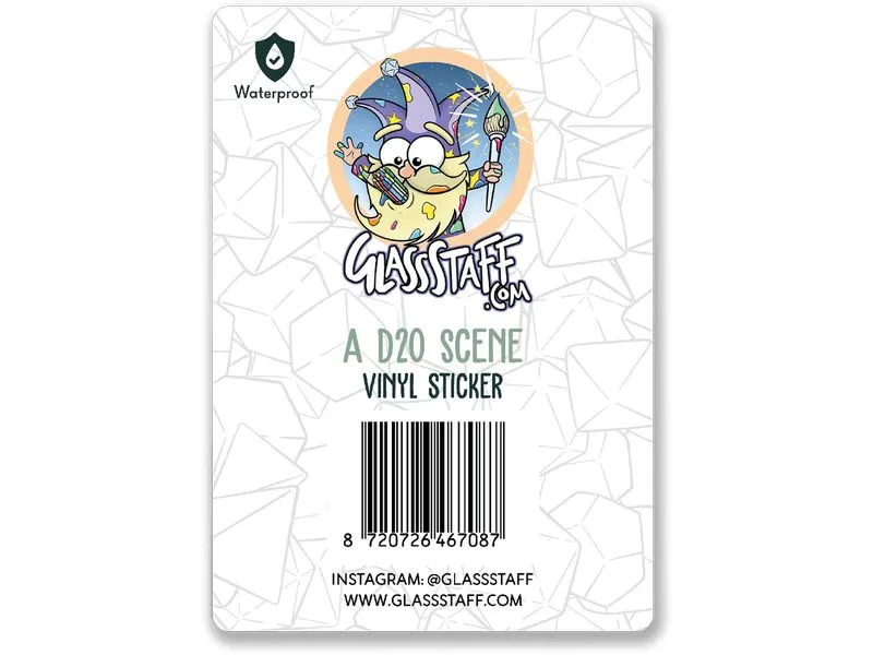 Glass Staff A D20 Scene Sticker Grün Glass Staff A D20 Scene Sticker Grün