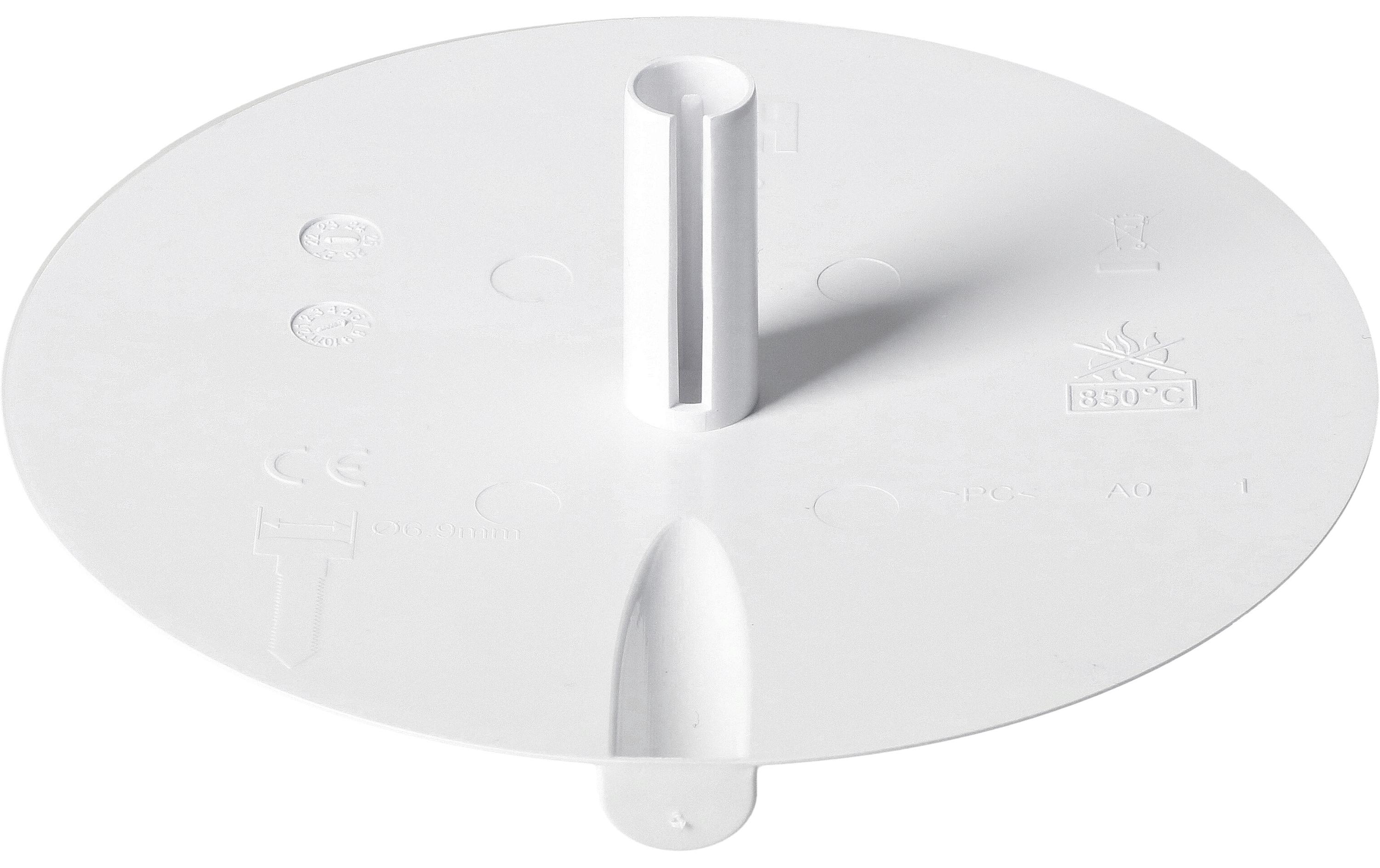 Max Hauri Deckenrosette Rund, Flach, Federbügel, Kabeleinführung