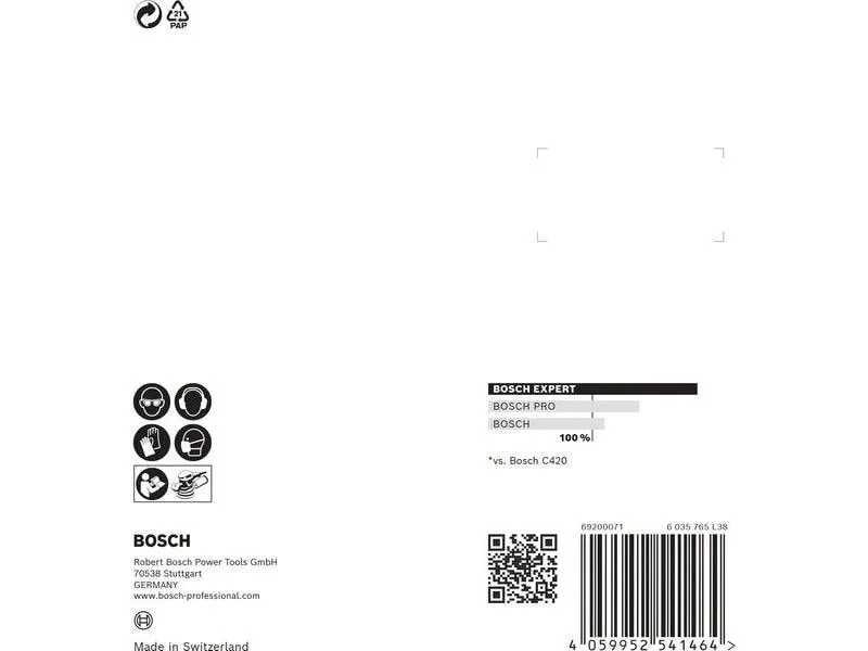 Bosch Professional Schleifpapier EXPERT C470, 125 mm, G 180, 5-tlg.