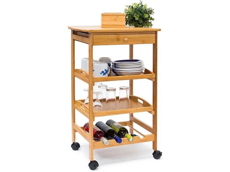 relaxdays Küchenwagen James 80.5 x 50 x 37 cm relaxdays Küchenwagen James 80.5 x 50 x 37 cm