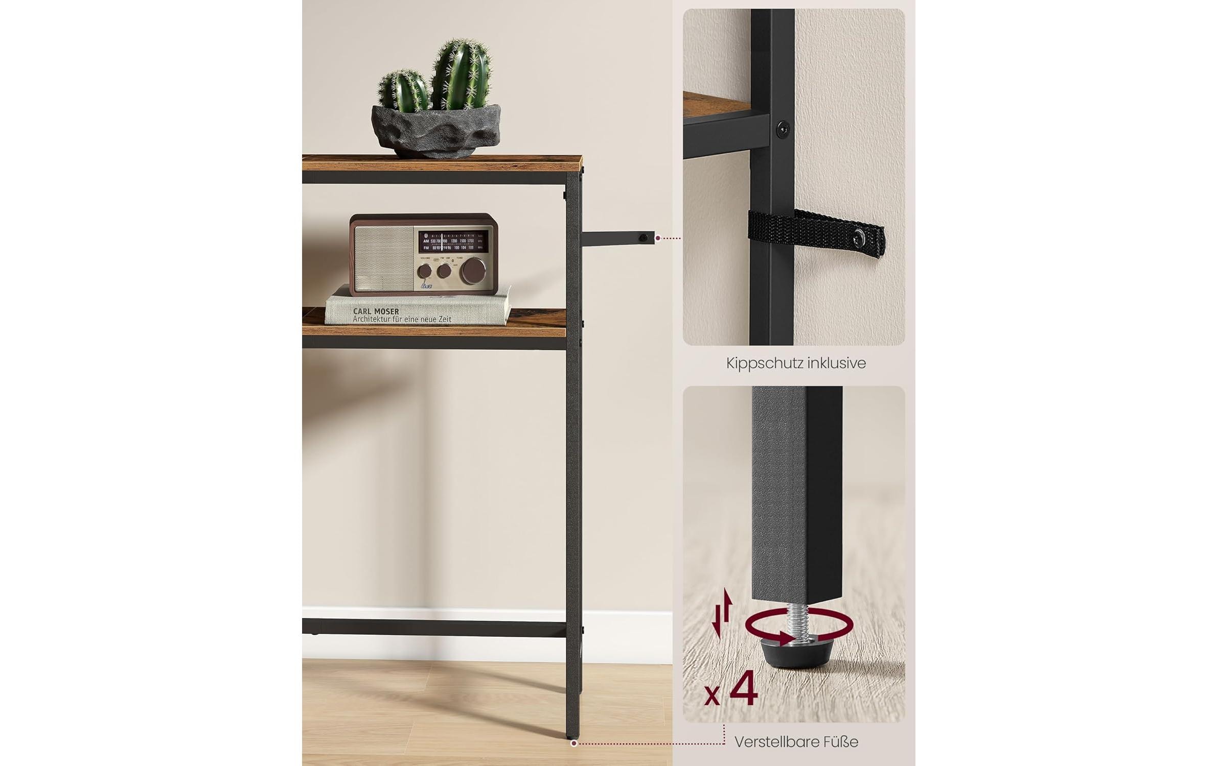 VASAGLE Konsolentisch 100 x 80.5 cm, Schwarz