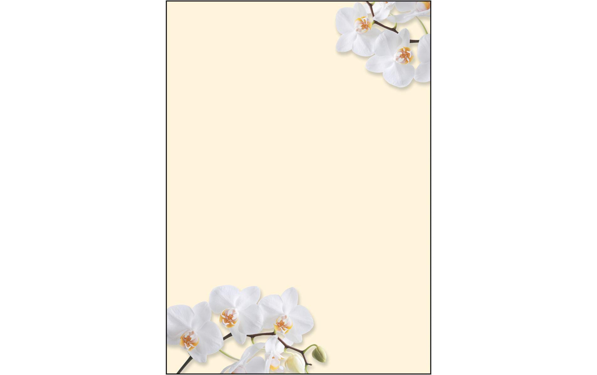 Sigel Motivpapier White Orchid A4, 50 Blatt
