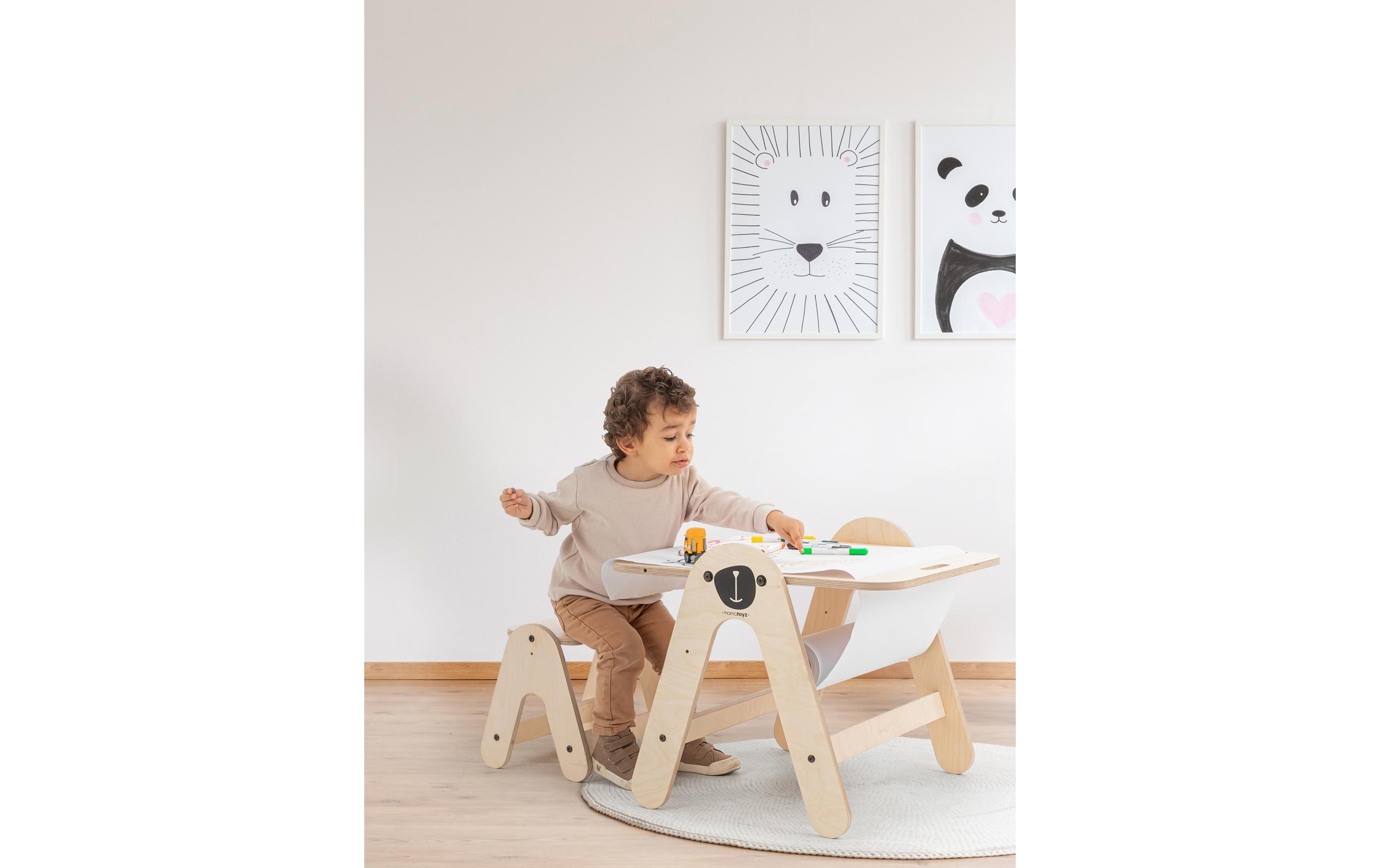 Mamatoyz Kindersitzgruppe Aktivitäten Tisch & Schreibtafel: Bär