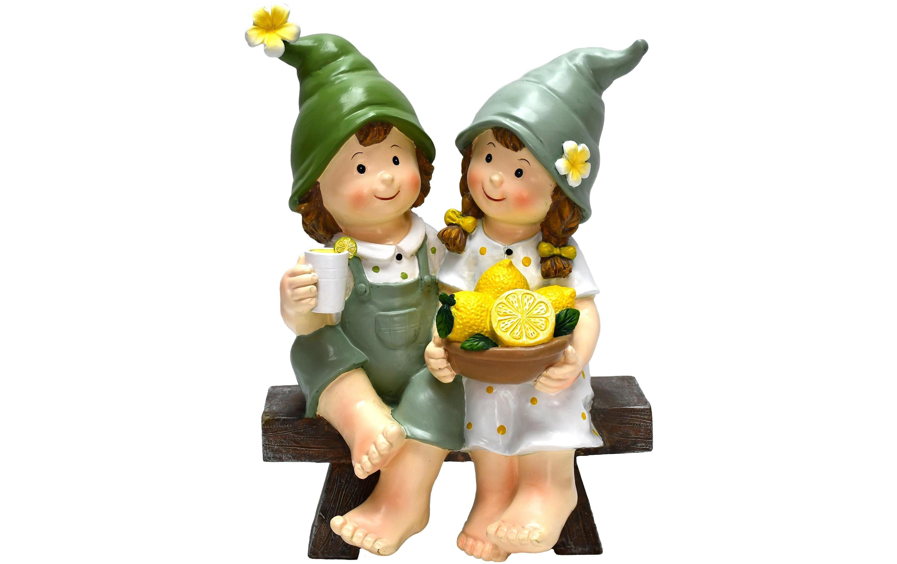 Dameco Dekofigur Kinder auf Bank sitzend