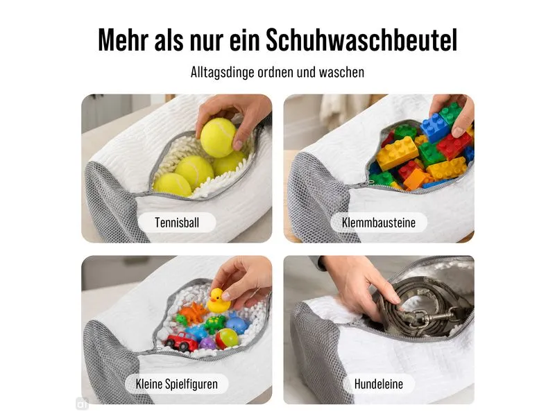 COCON Schuhwaschbeutel, 2er Set, Weiss/Grau