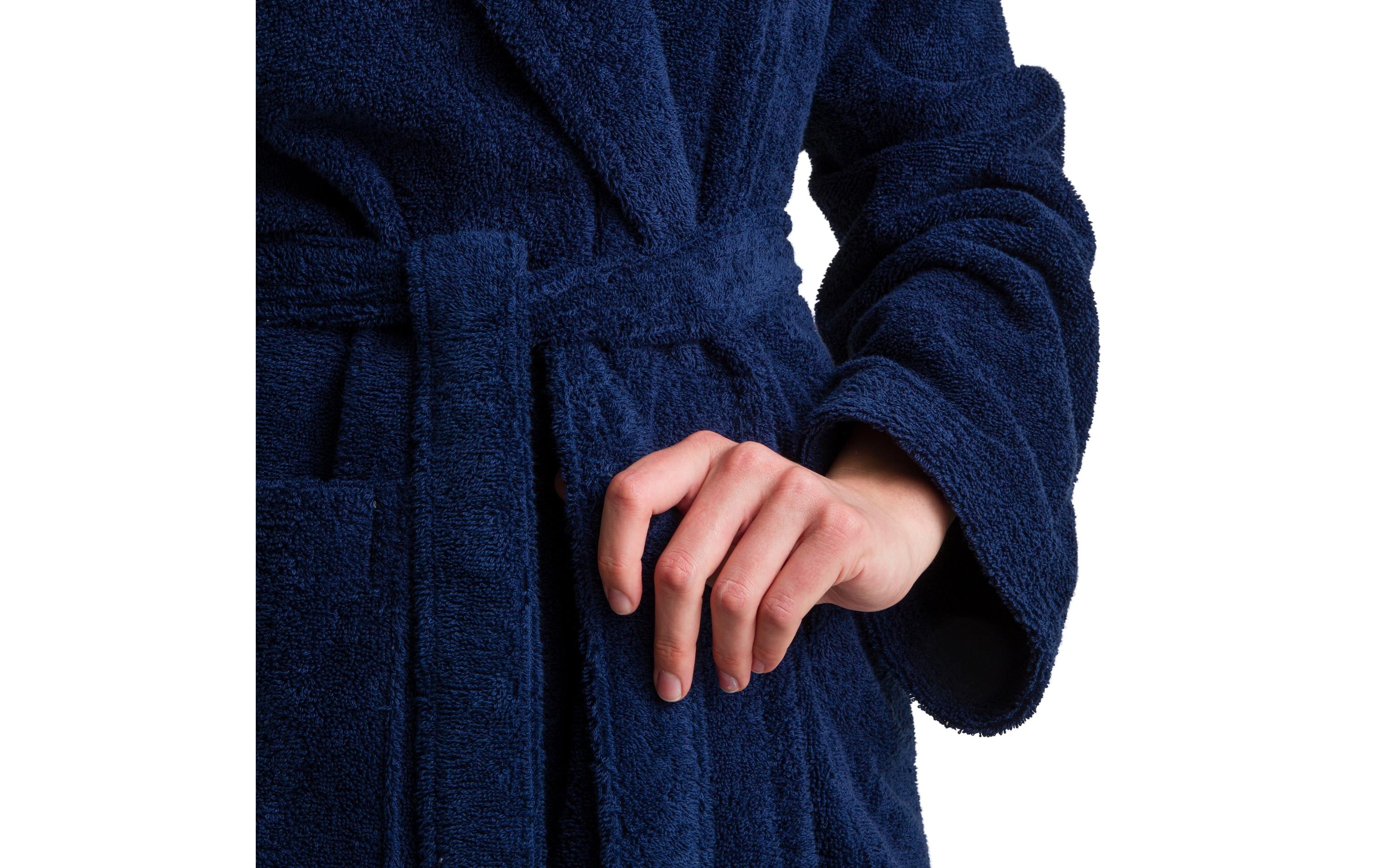 Möve Bademantel Superwuschel L, Blau