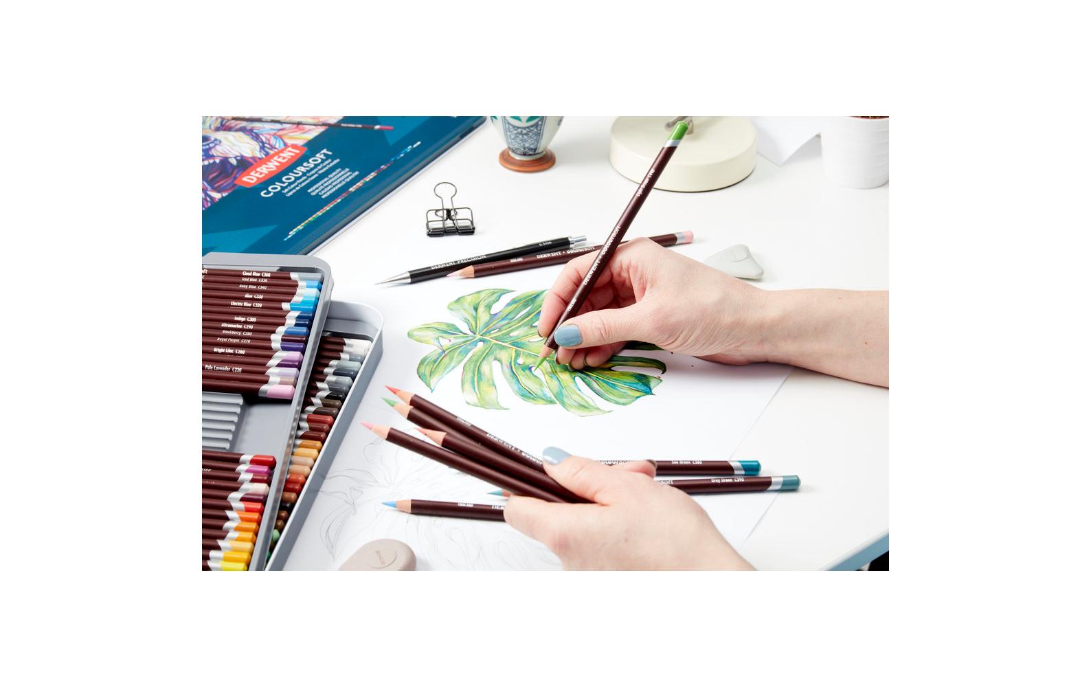 Derwent Coloursoft Buntstifte, mehrfarbig, 24-teilig