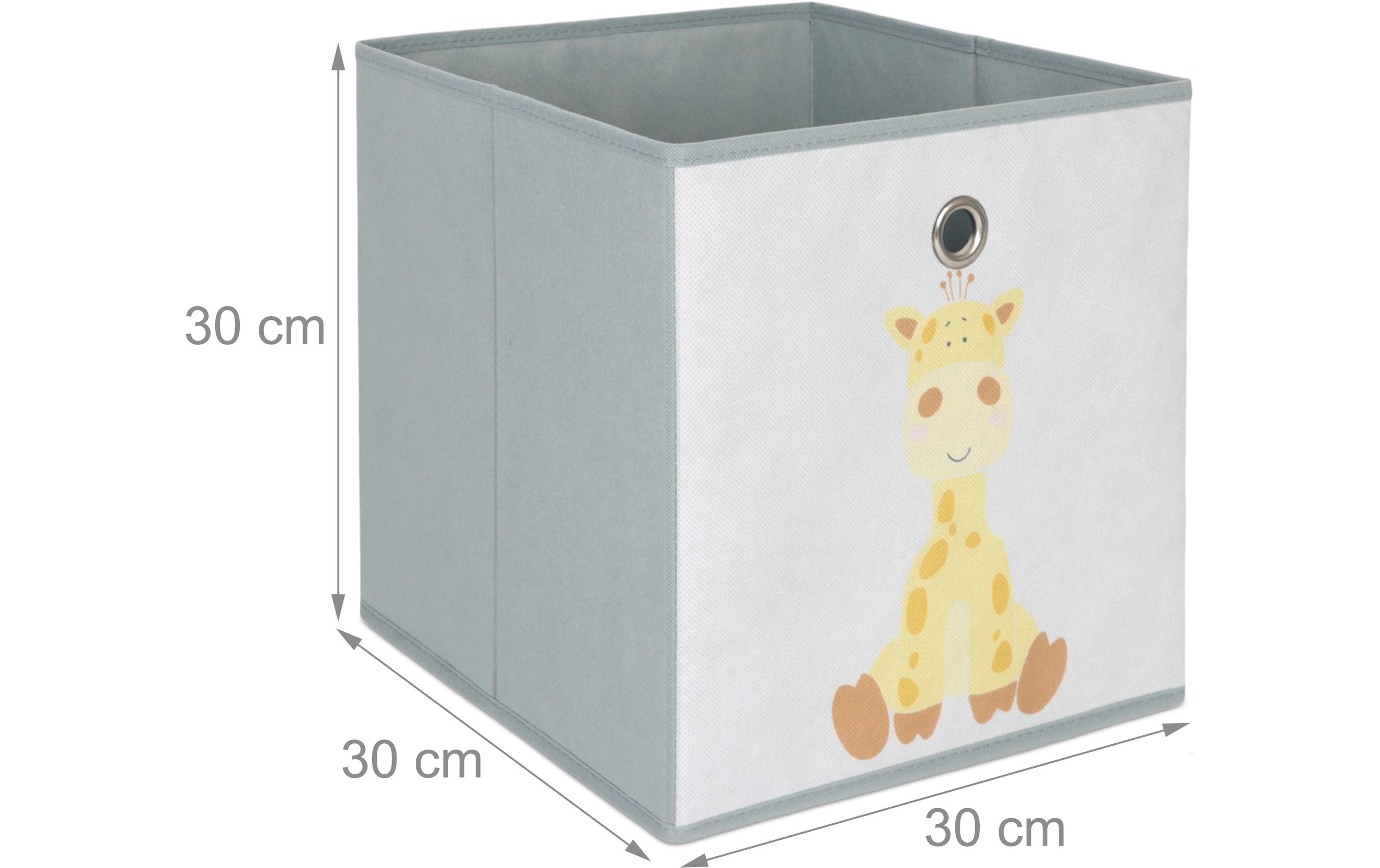 relaxdays Spielzeugbox Tiere 3 Stück