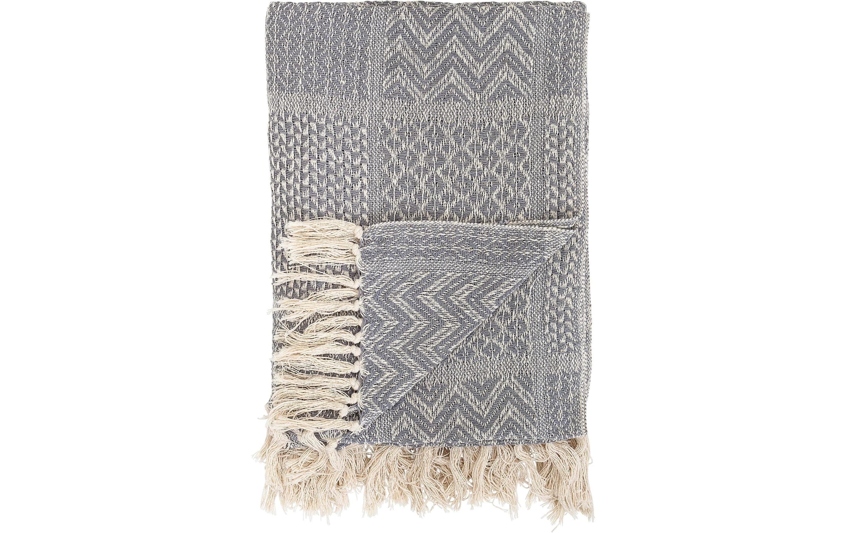 Bloomingville Decke Rodion 130 x 160 cm, Grau