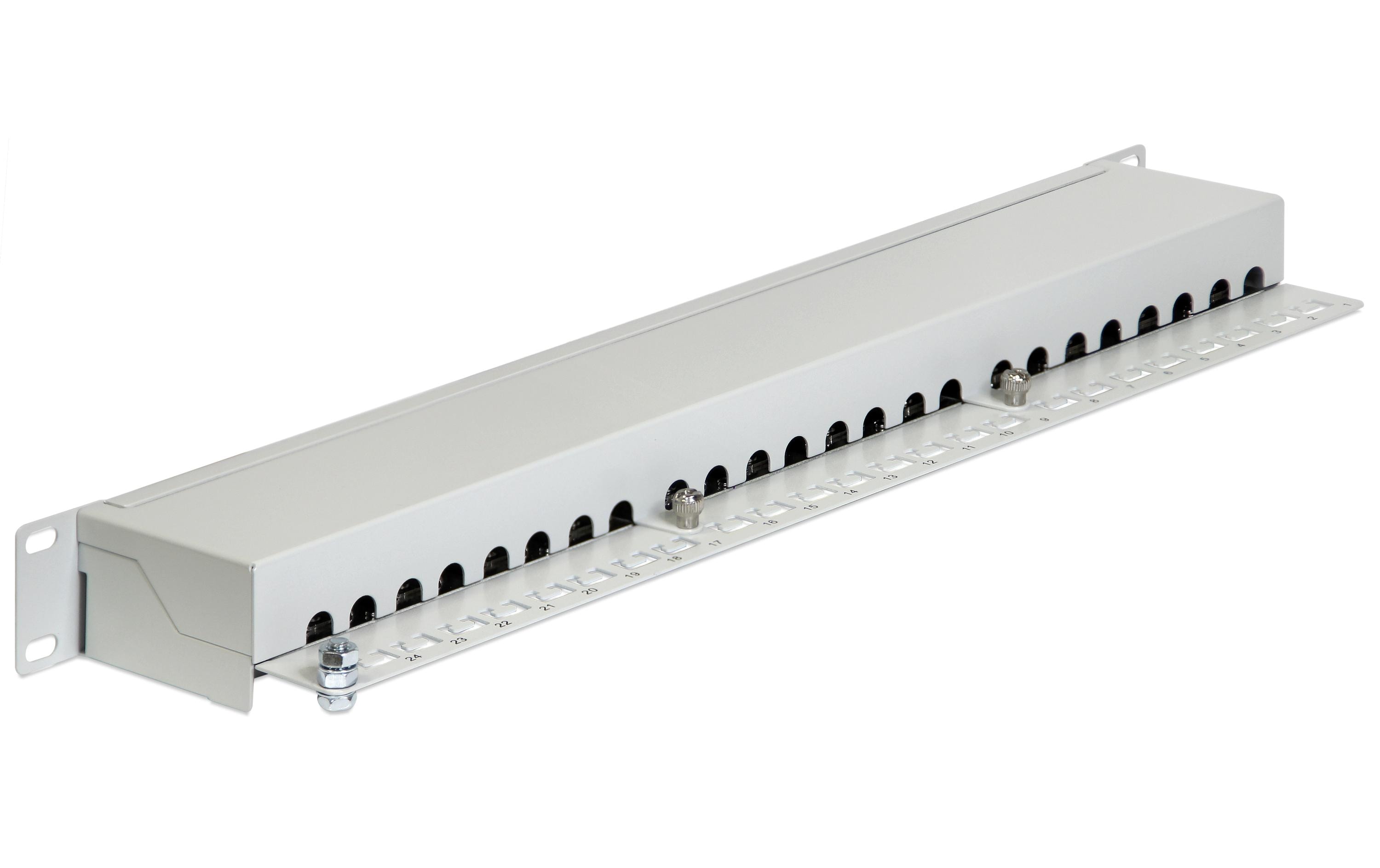 Delock Patchpanel 24 Port Cat.6 19 Rack Grau Delock Patchpanel 24 Port Cat.6 19 Rack Grau