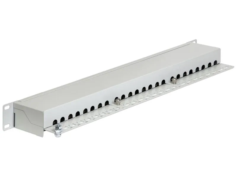 Delock Patchpanel 24 Port Cat.6 19 Rack Grau Delock Patchpanel 24 Port Cat.6 19 Rack Grau